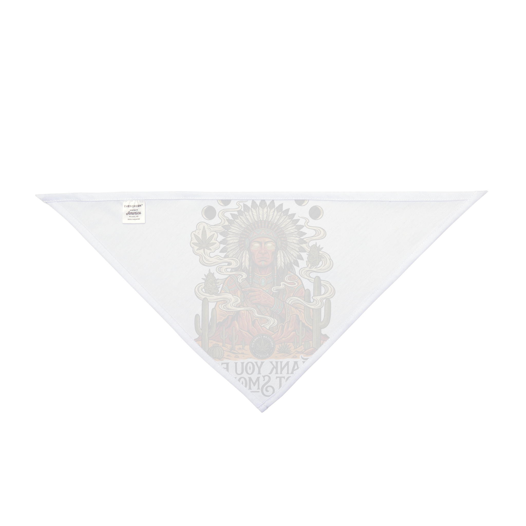 Thank You For Pot Smoking® Desert Chief Pet Bandana – 20" × 10" – view 2