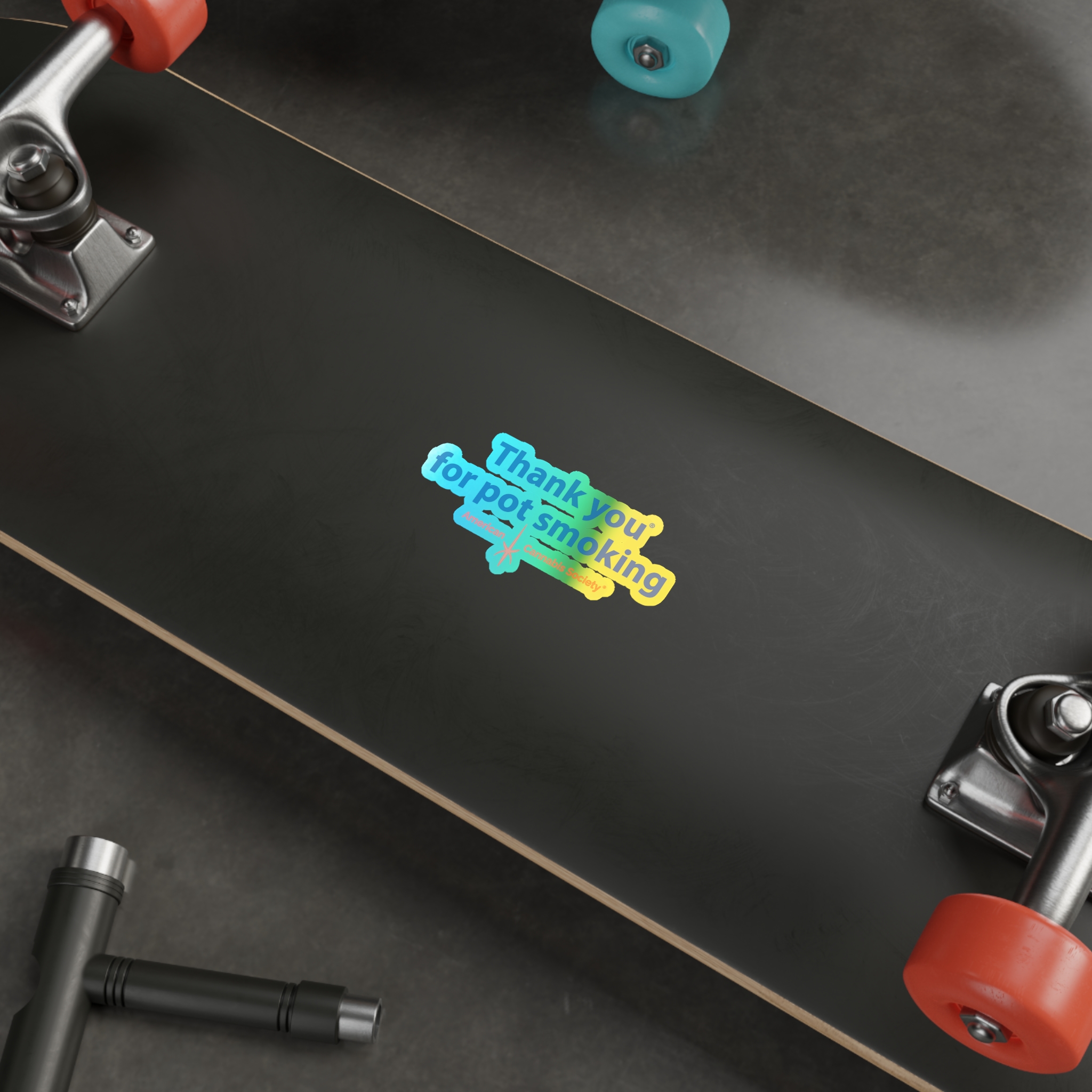 Thank You For Pot Smoking® Holographic Sticker – view 4