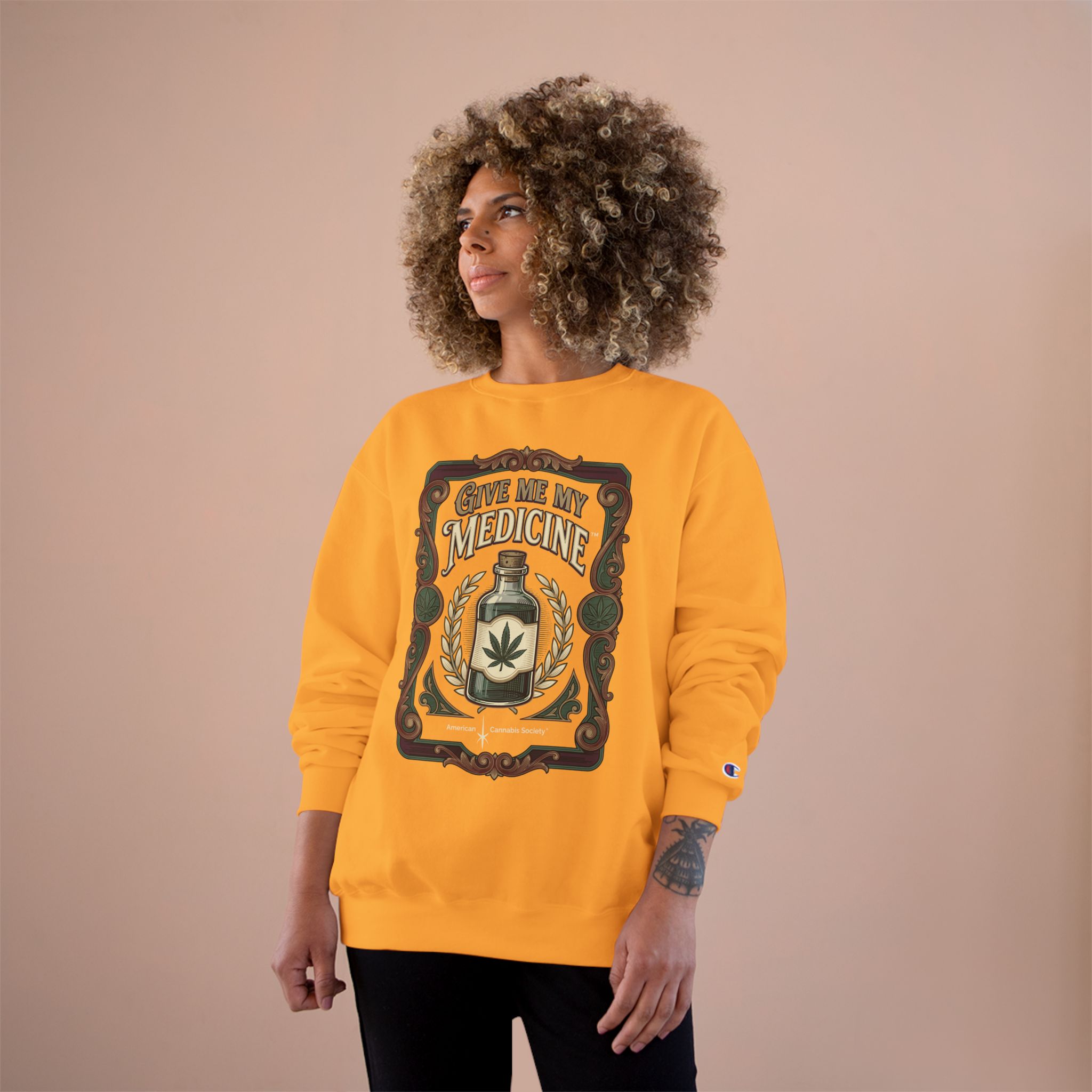Give Me My Medicine™ Heavyweight Crewneck Sweatshirt – Gold, view 4