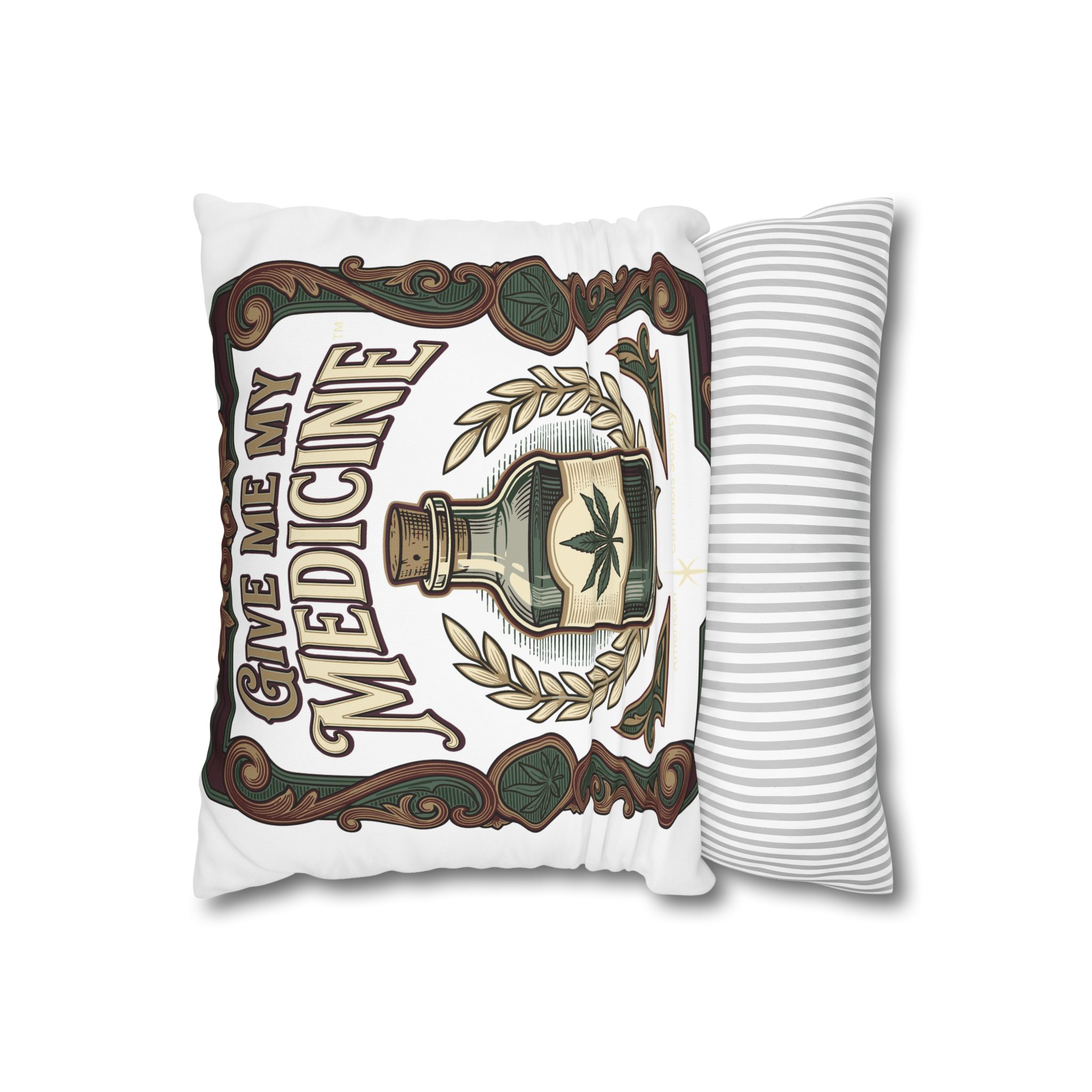 Give Me My Medicine™ Square Canvas Pillowcase – 16" × 16" – view 2