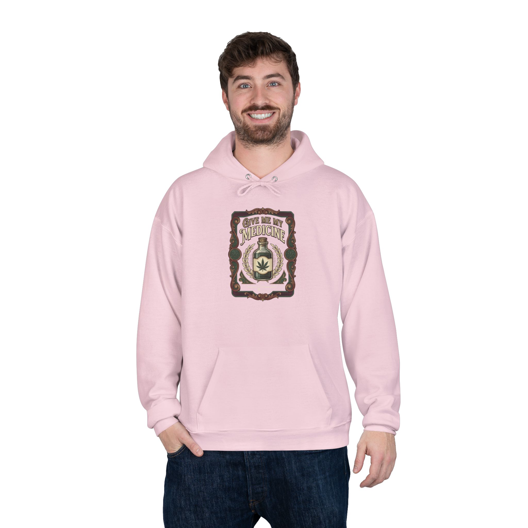 Give Me My Medicine™ Unisex Pullover Hoodie – Pale Pink – view 4