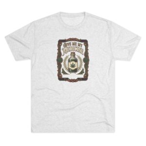 Give Me My Medicine™ Unisex Tri-Blend Crew Tee – Tri-Blend Heather White