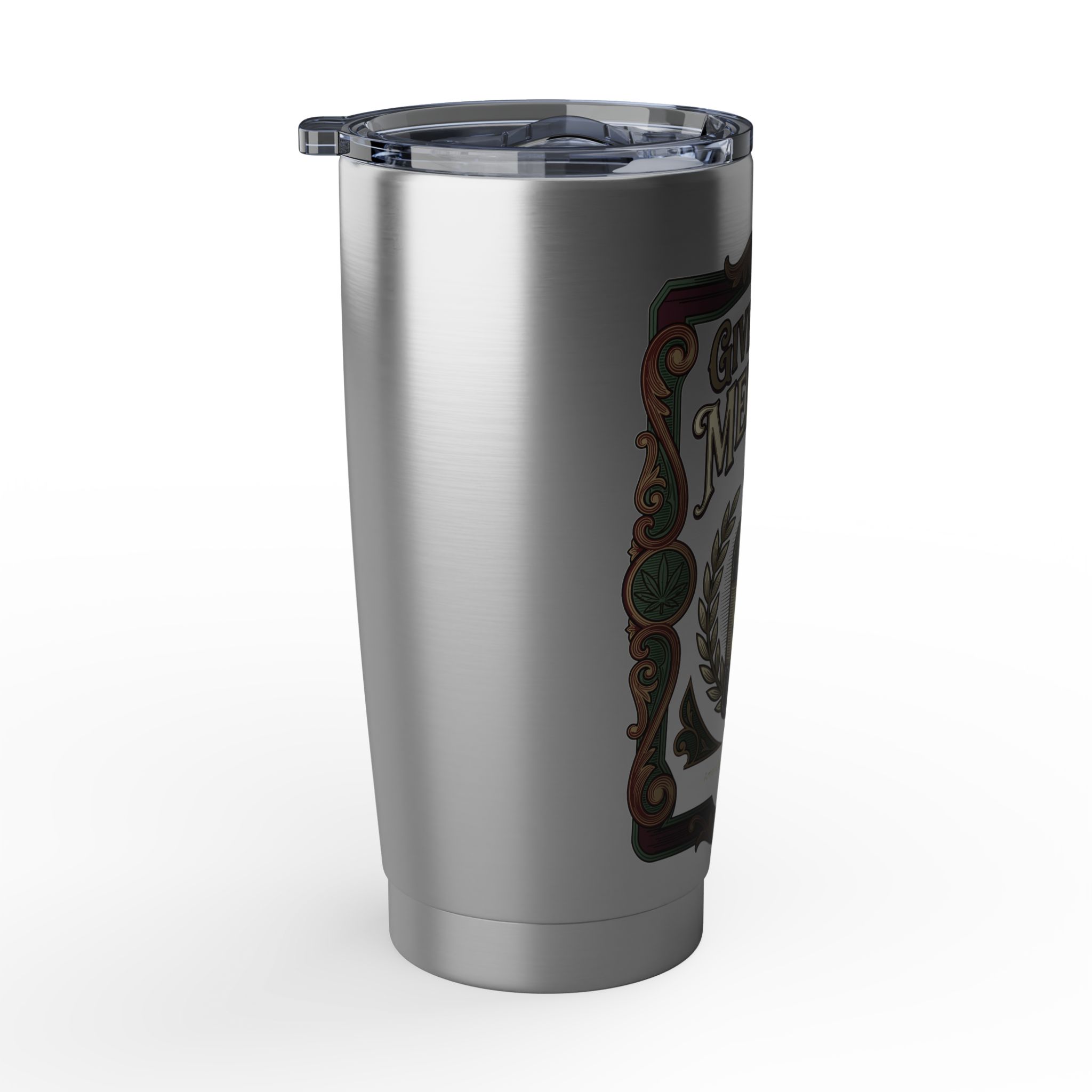 Give Me My Medicine™ 20oz Tumbler with Sliding Lid – Silver – view 4