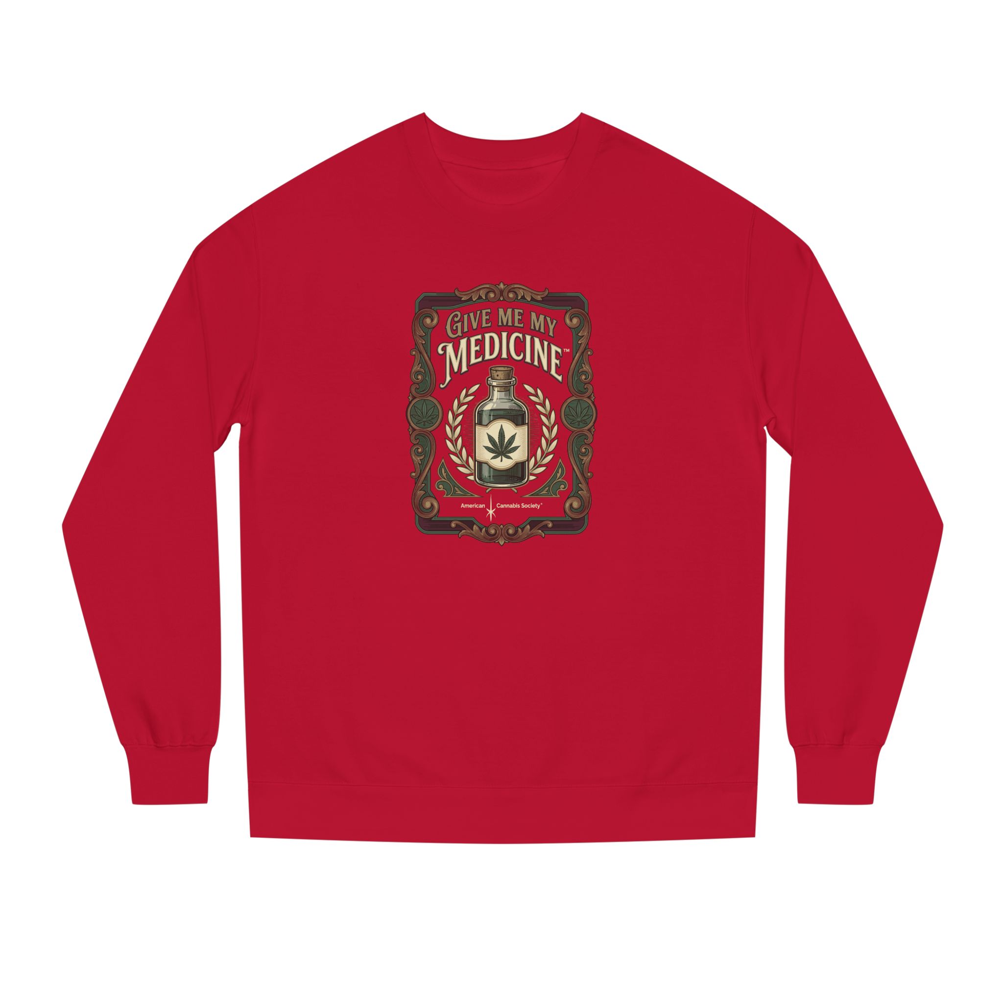 Give Me My Medicine™ Unisex Crew Neck Sweatshirt – Red