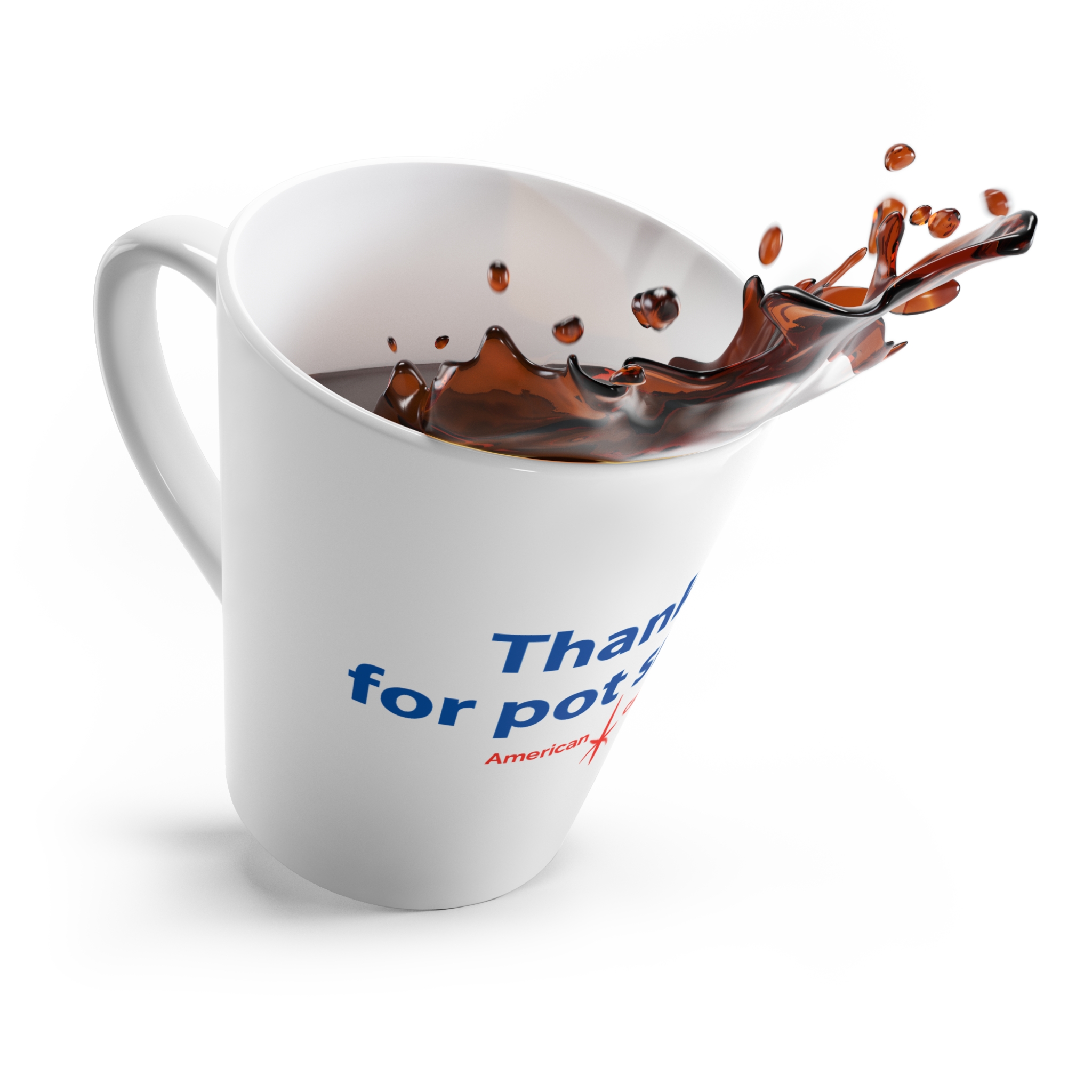Thank You For Pot Smoking® Latte Mug — American Cannabis Society® 12oz Ceramic Cup - Image 4