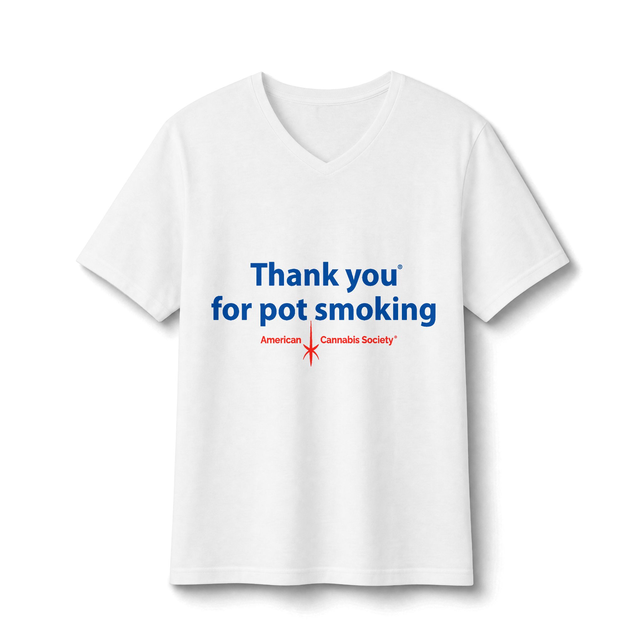 Thank You For Pot Smoking® Women's V-Neck Tee – White