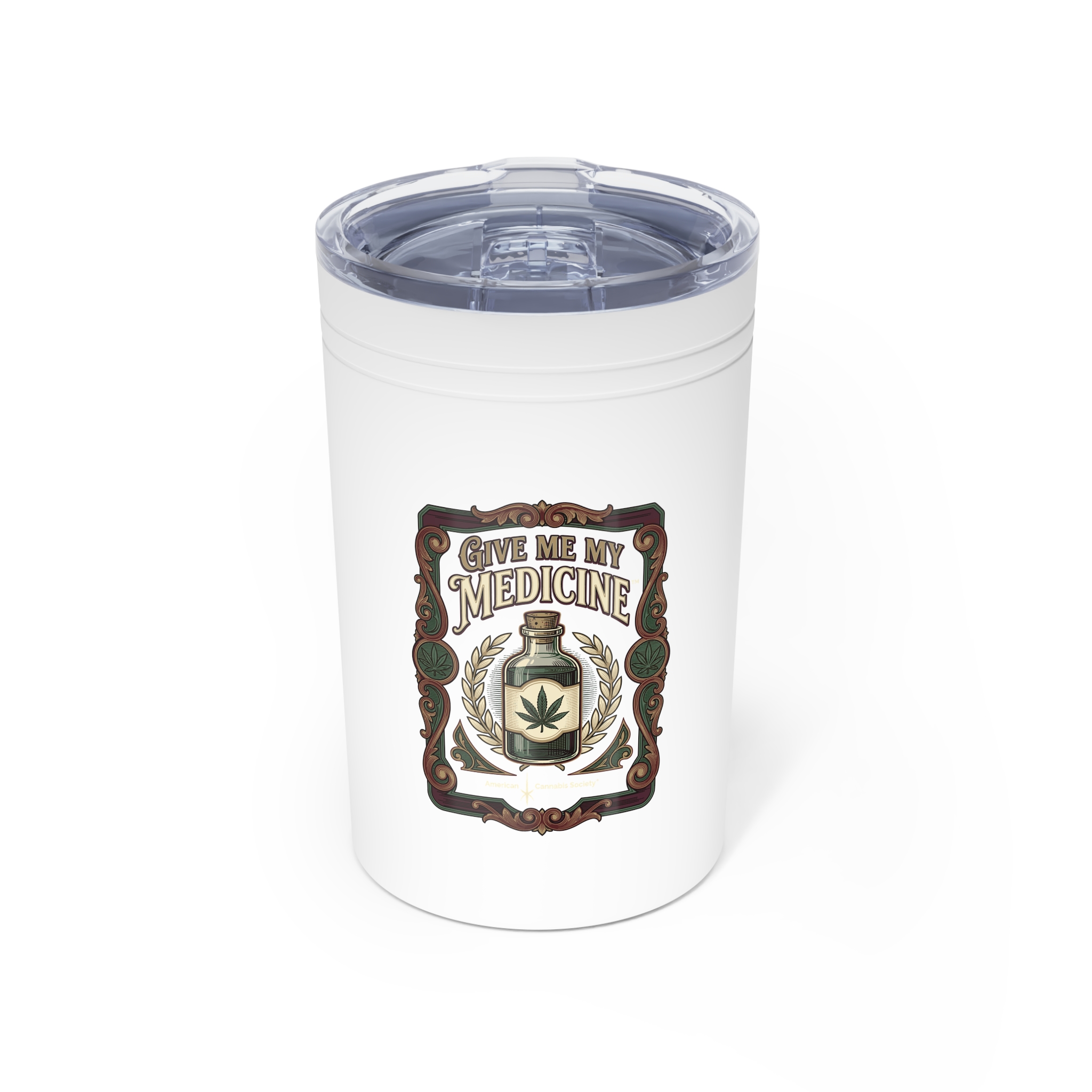 Give Me My Medicine™ Insulated Tumbler, 11oz – White