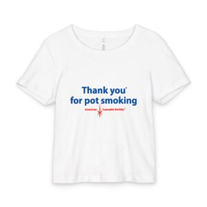 Thank You For Pot Smoking® Rib Baby Tee – White