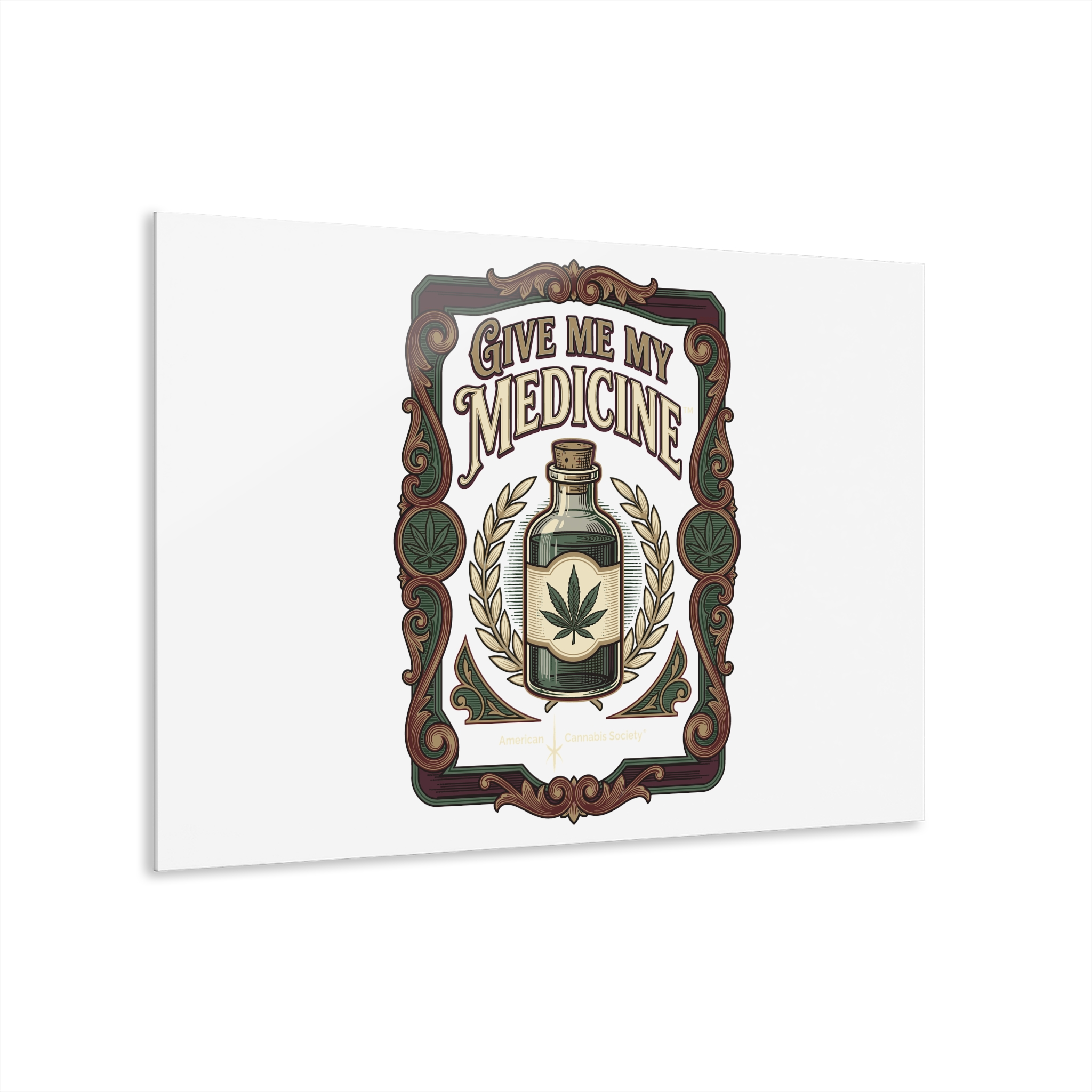 Give Me My Medicine™ Acrylic Print with French Cleat – 36" x 24" (Horizontal)