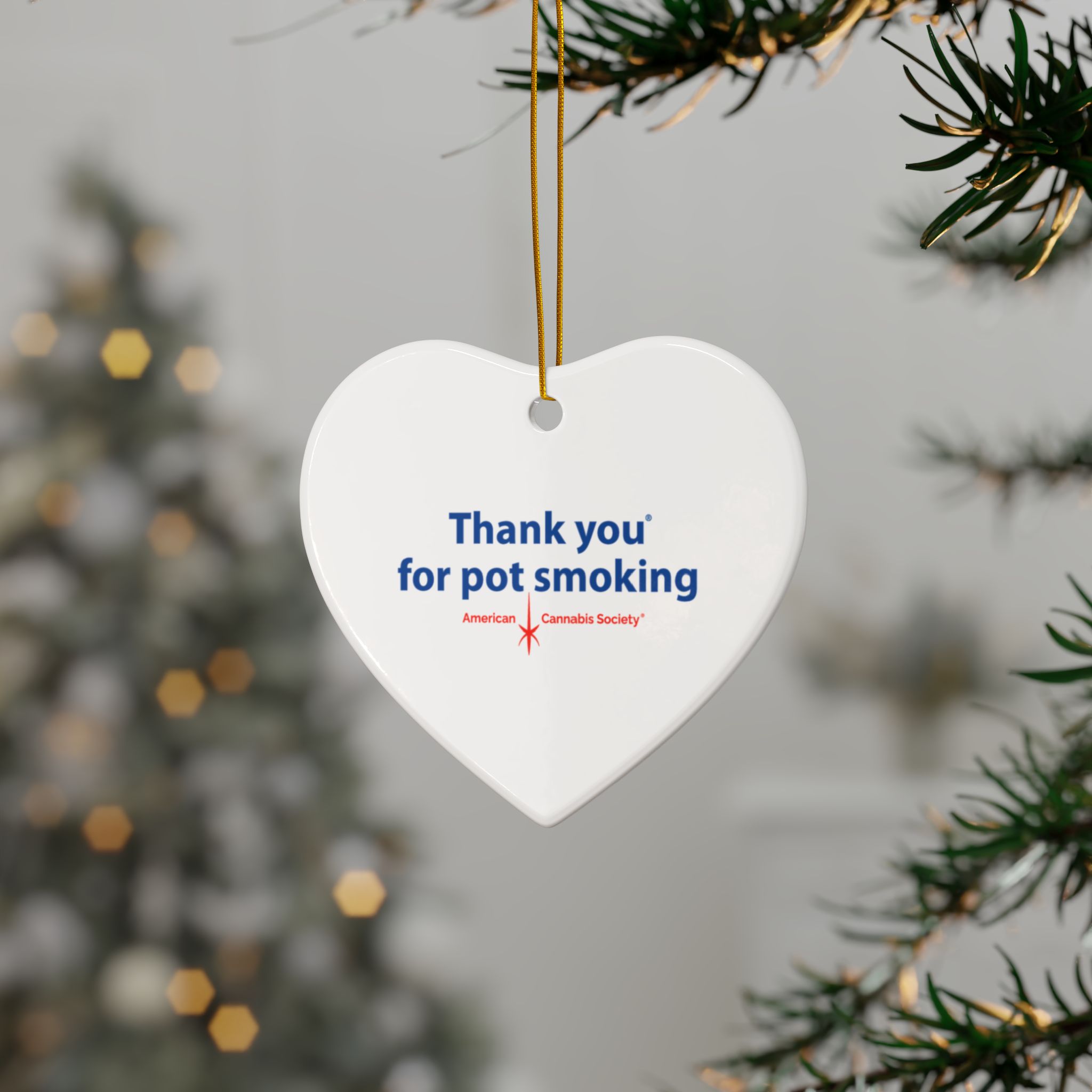 Thank You For Pot Smoking® Ceramic Ornament – view 7