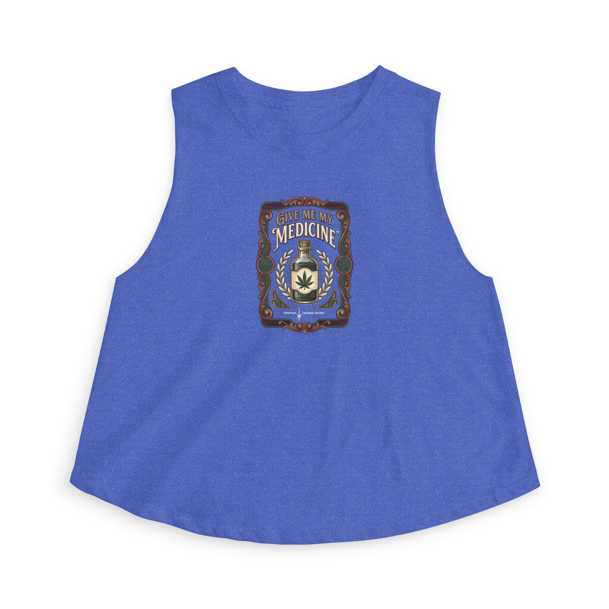 Give Me My Medicine™ Women's Relaxed Crop Top – Heather True Royal