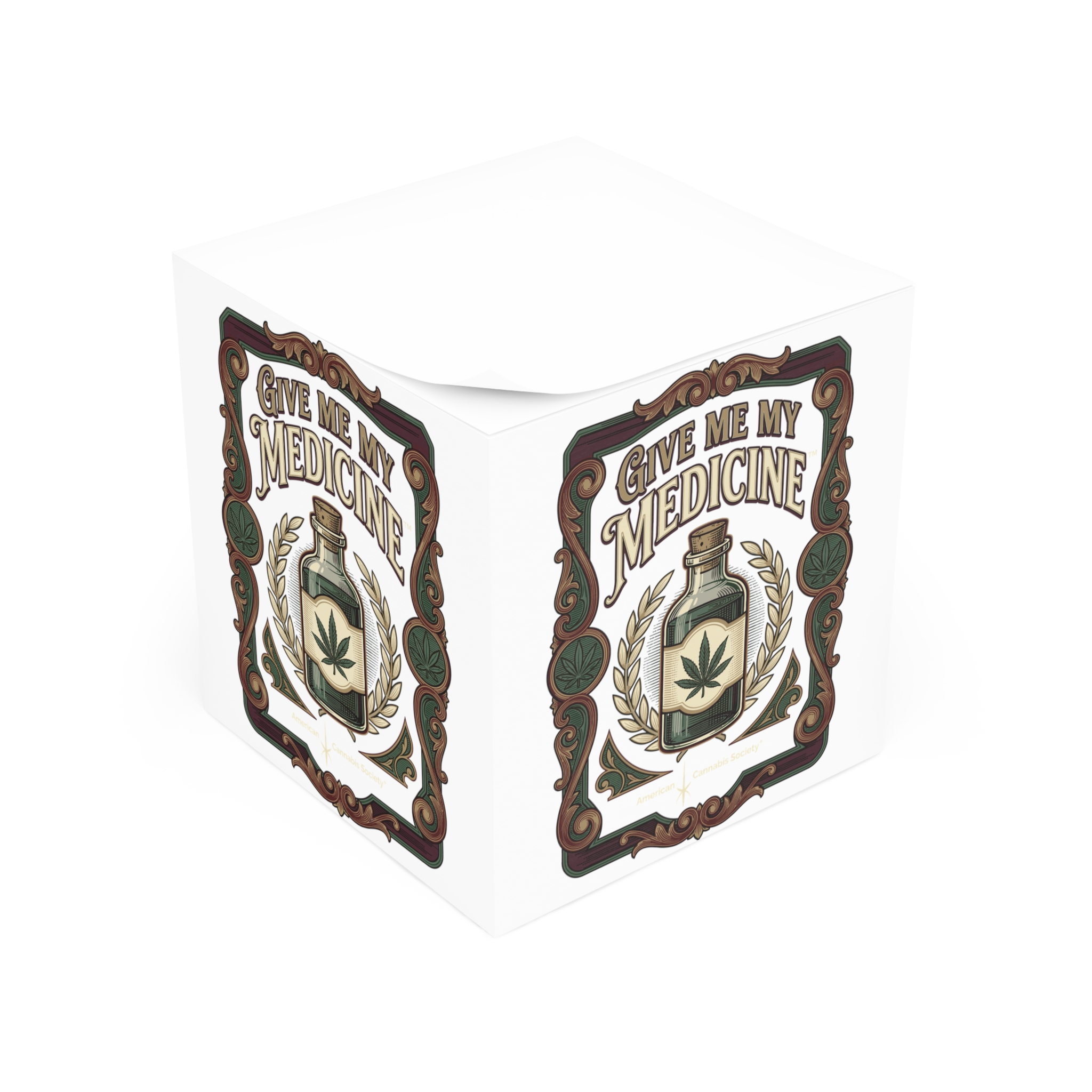 Give Me My Medicine™ Note Cube – White – view 2