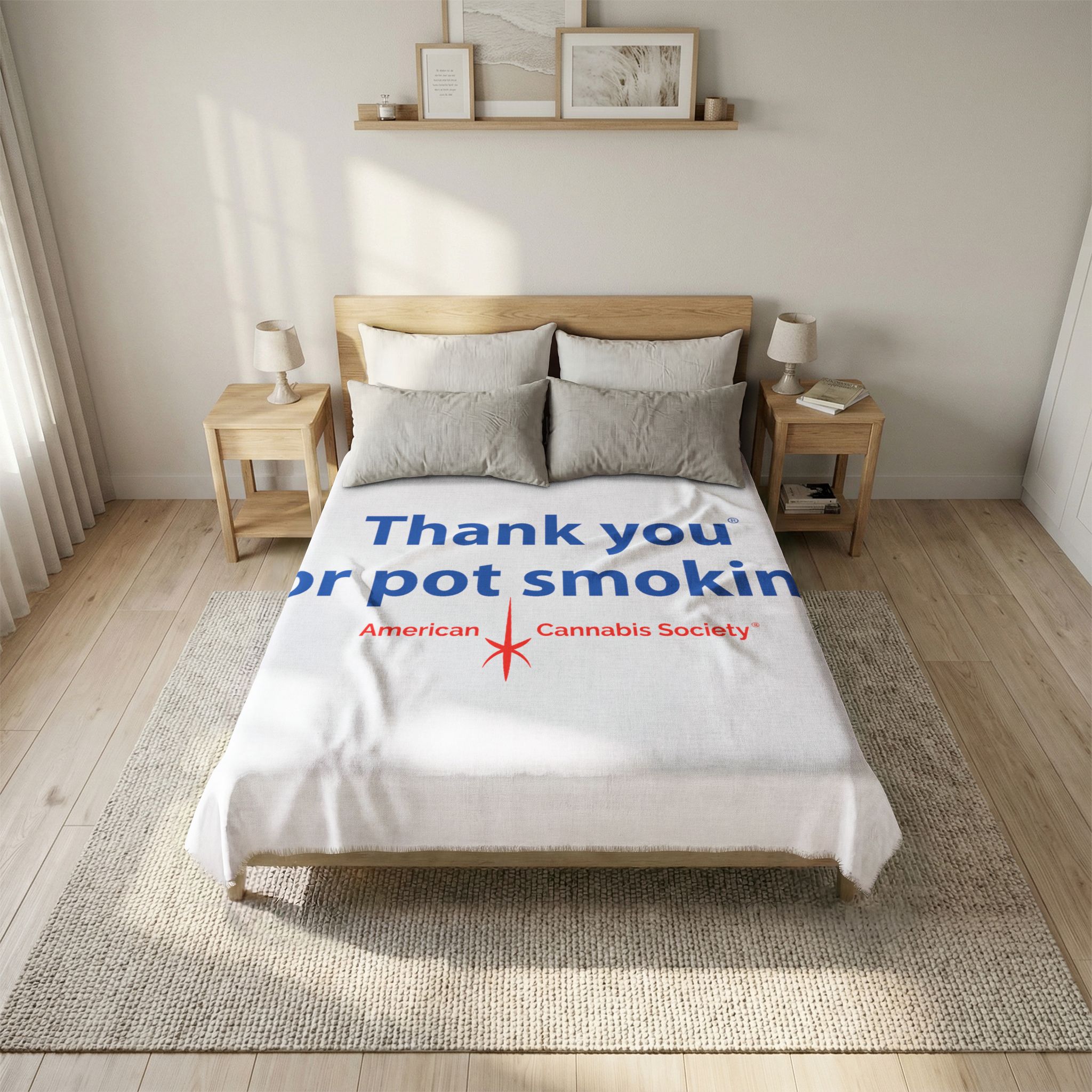 Thank You For Pot Smoking® Woven-Style Coverlet – view 3
