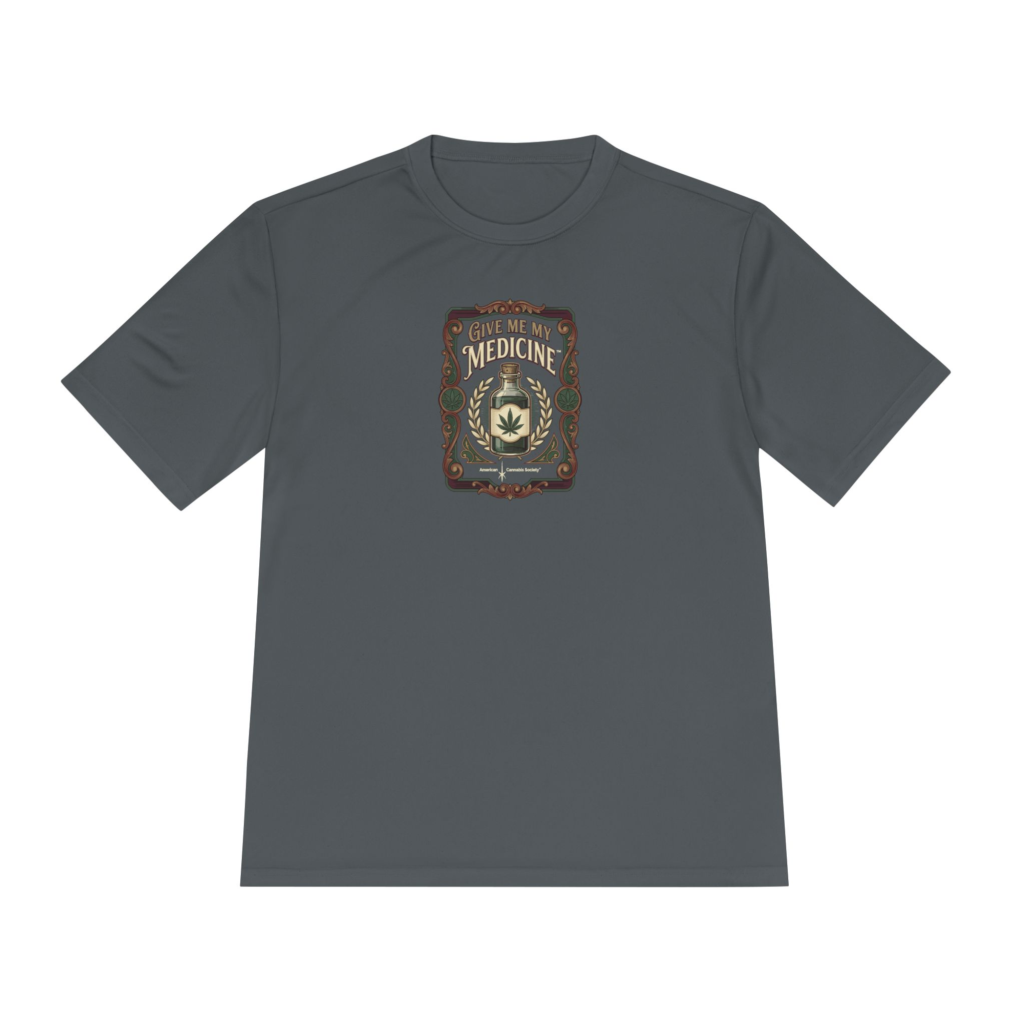 Give Me My Medicine Moisture Wicking Tee – Iron Grey