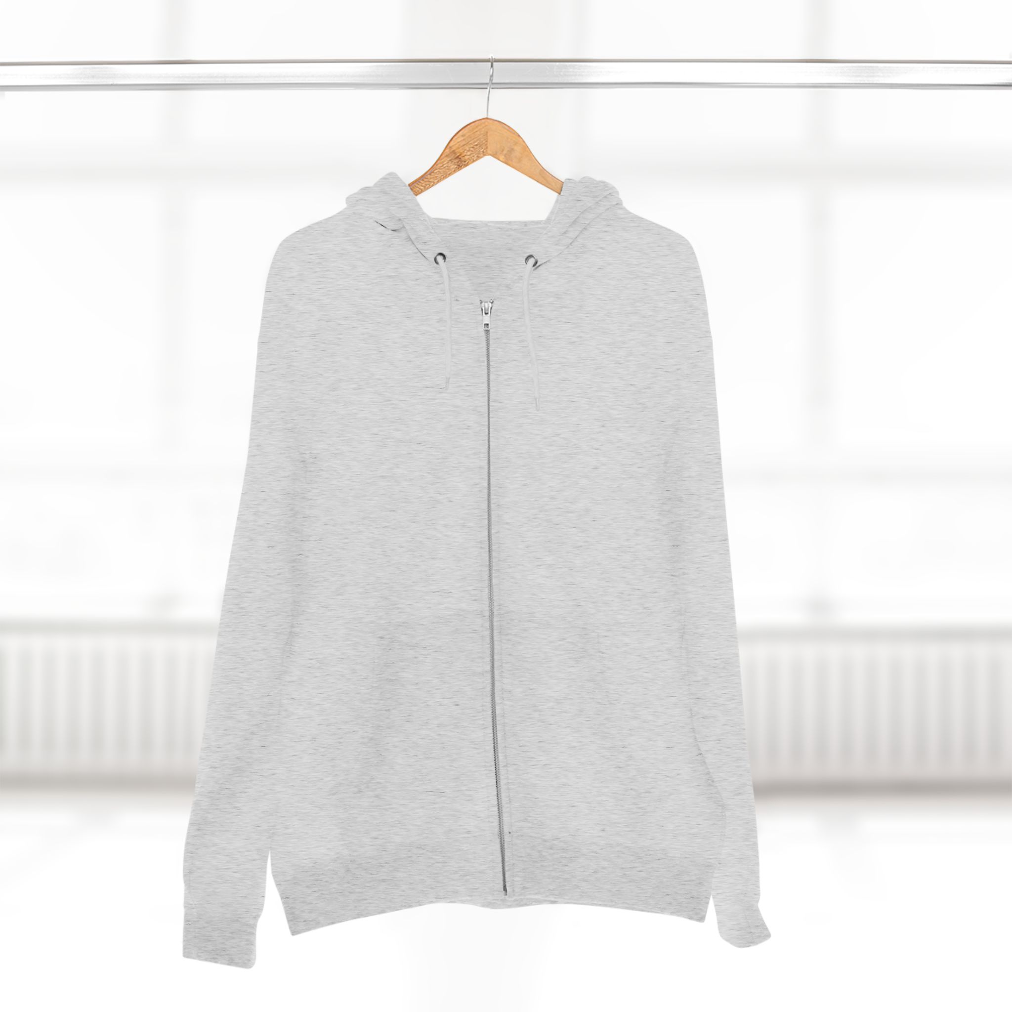 Thank You For Pot Smoking® Unisex Zip Hoodie – Heather Grey – view 4