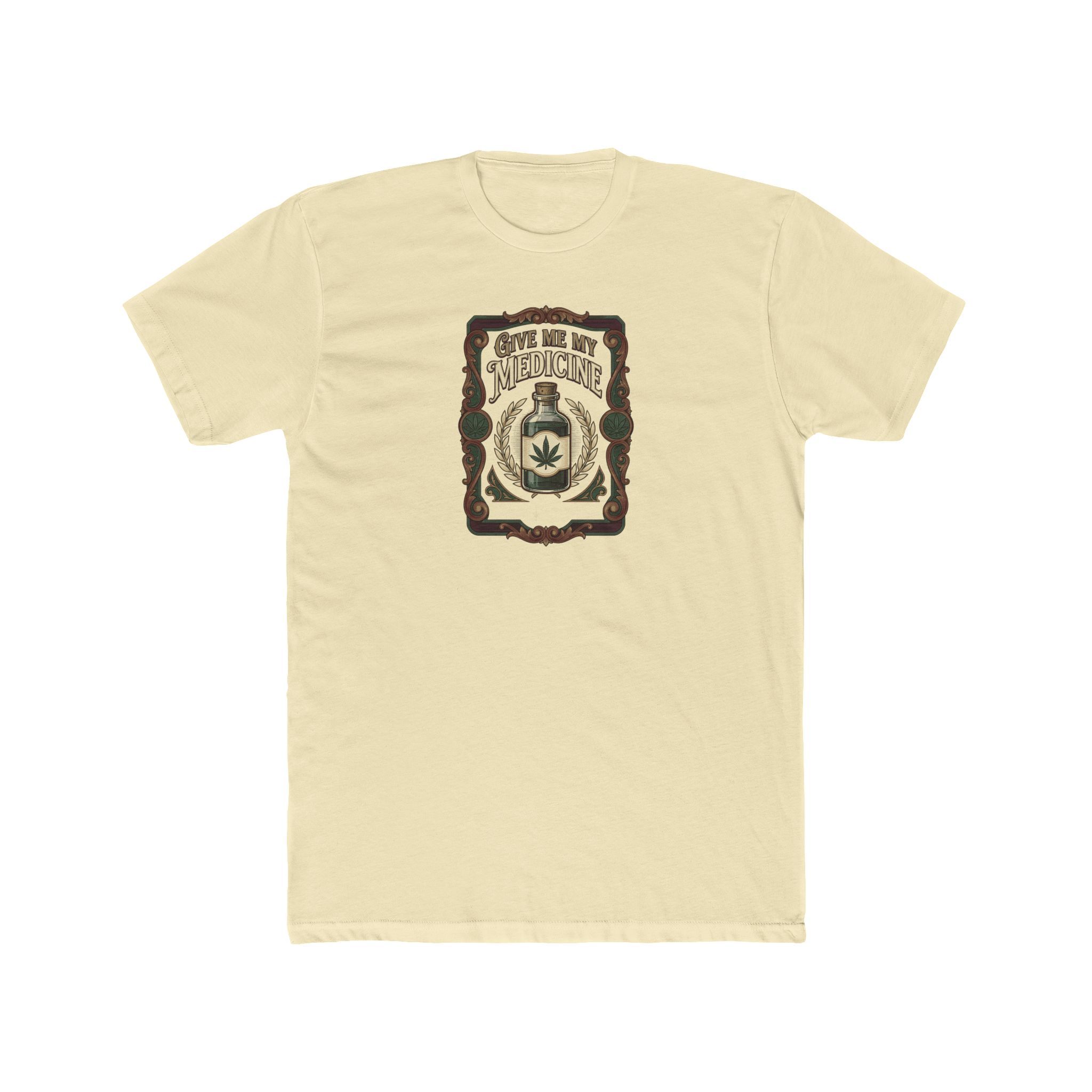 Give Me My Medicine™ Unisex Cotton Crew Tee – Solid Natural