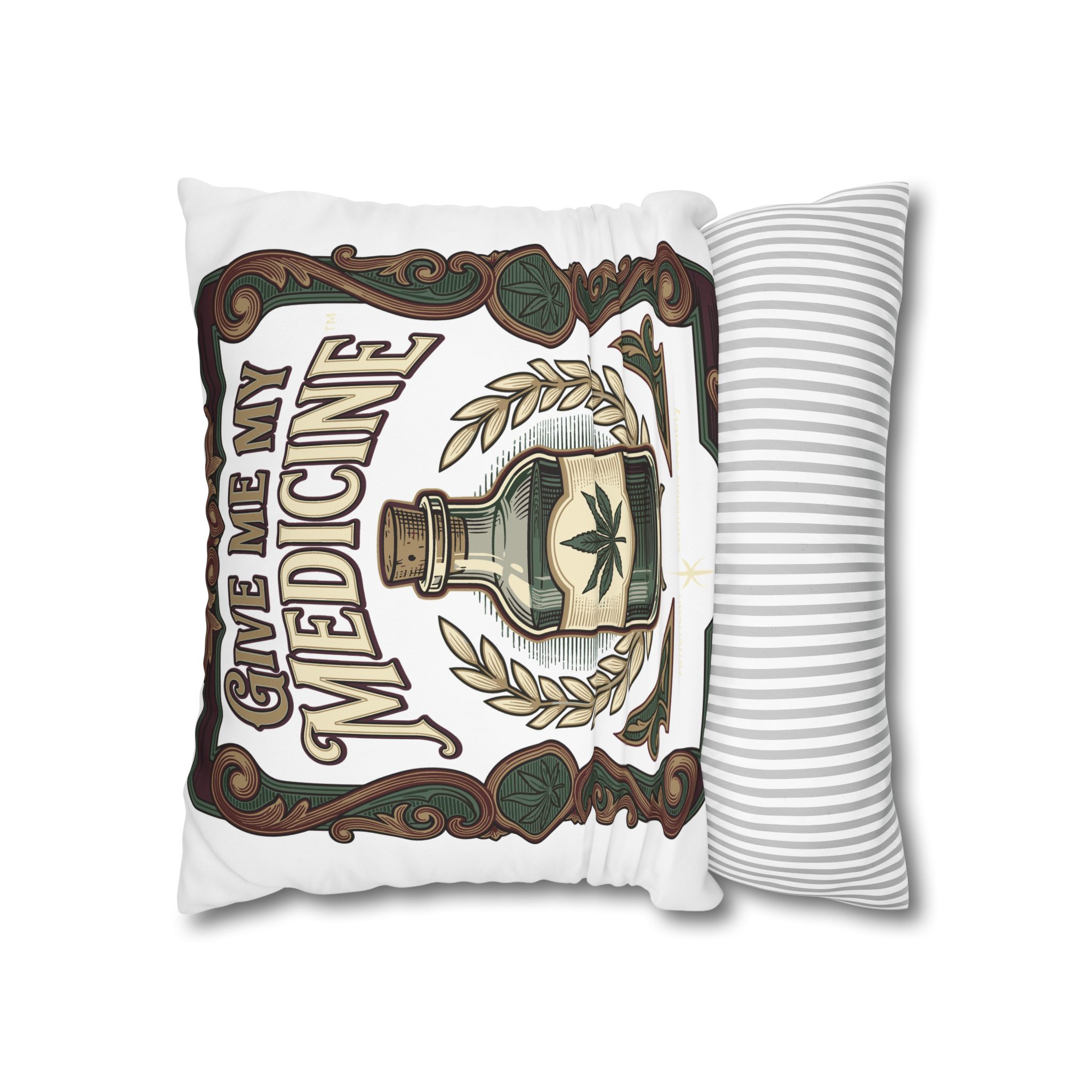 Give Me My Medicine™ Square Canvas Pillowcase – 18" × 18" – view 2