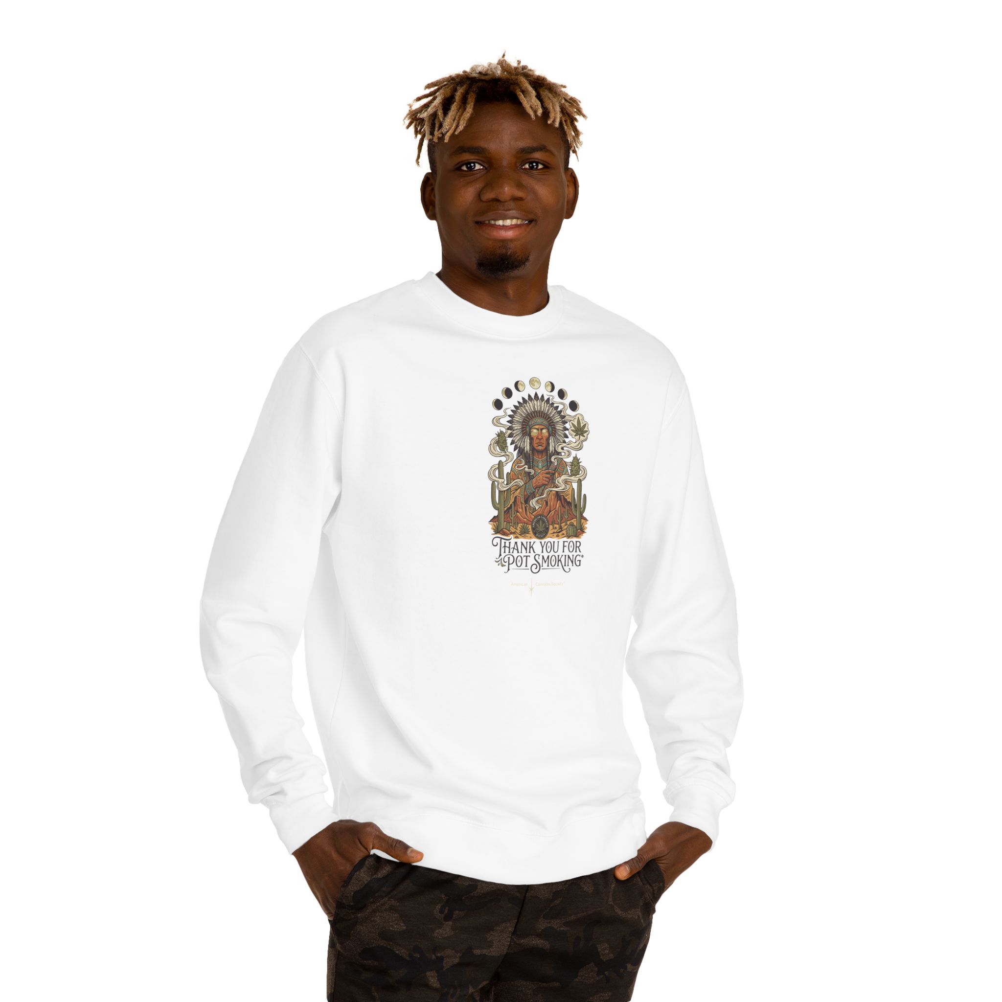 Desert Chief Crew Neck Sweatshirt – White – view 3
