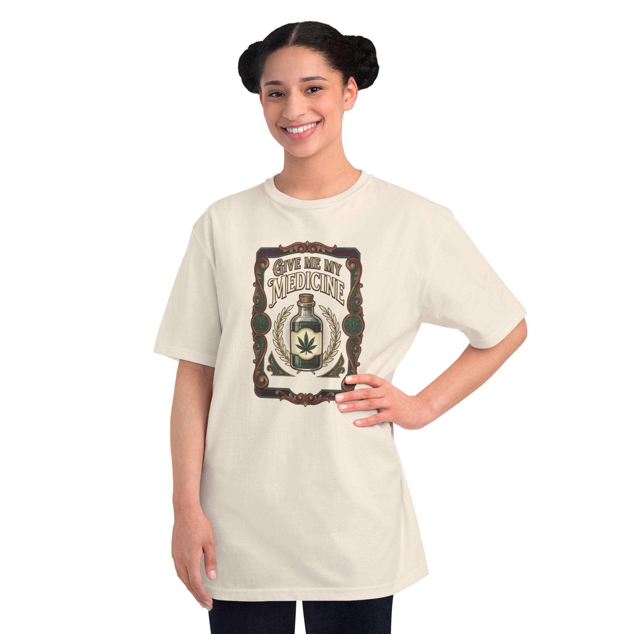 Give Me My Medicine™ Organic Unisex Tee – Natural – view 4