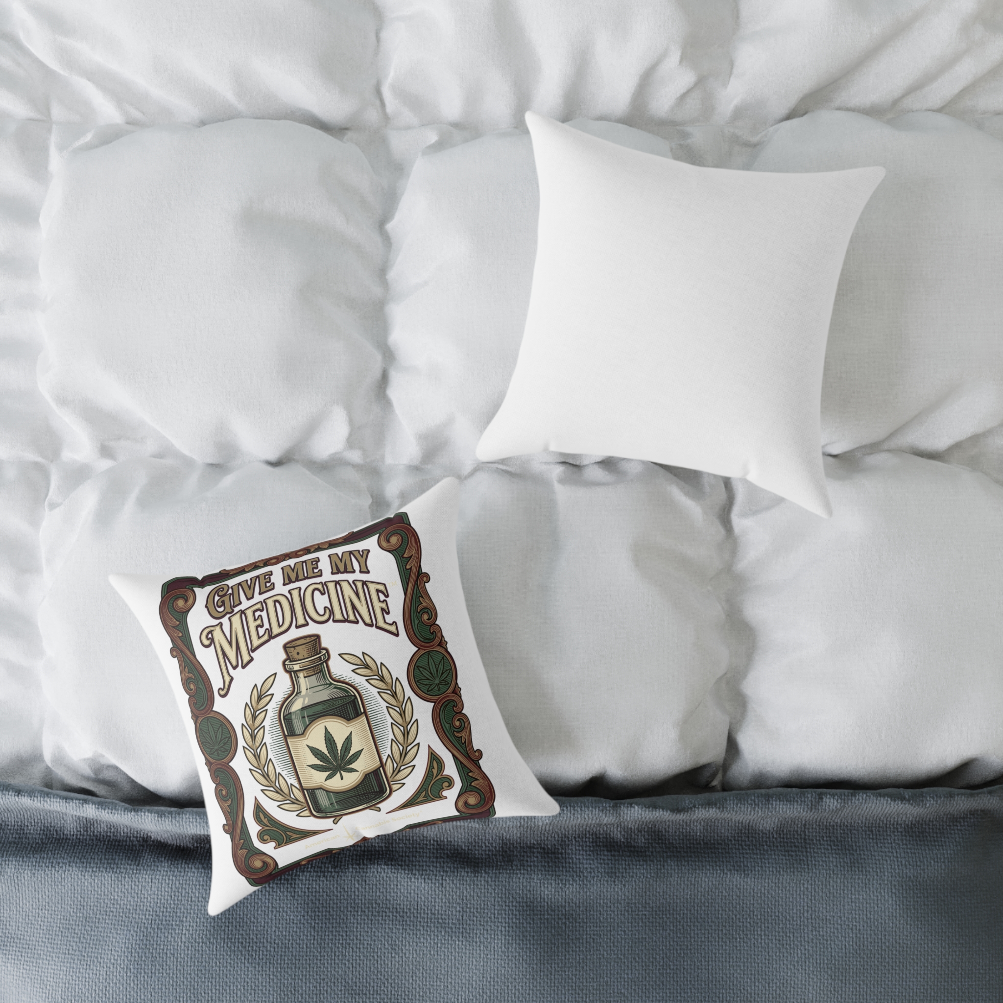 Give Me My Medicine™ Square Canvas Pillow – 16" × 16" – view 4