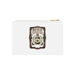 Give Me My Medicine™ Canvas Cosmetic Bag – White
