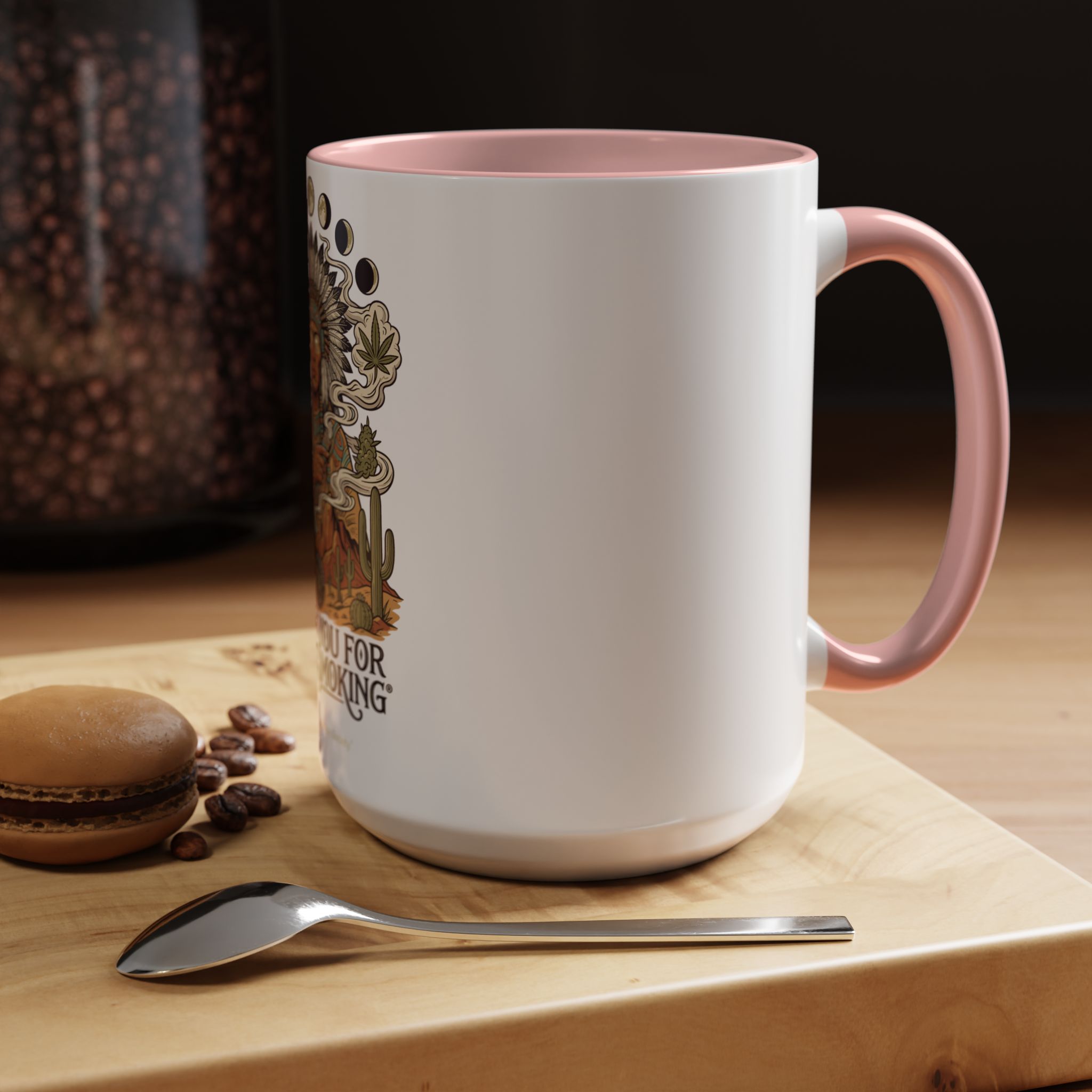 Thank You For Pot Smoking® Colored Interior Coffee Mug – Pink – view 11