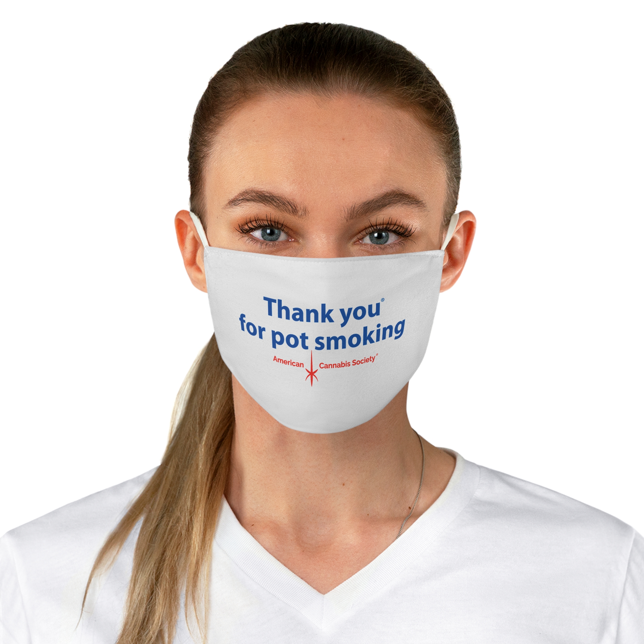 Thank You For Pot Smoking® Fabric Face Mask – view 2