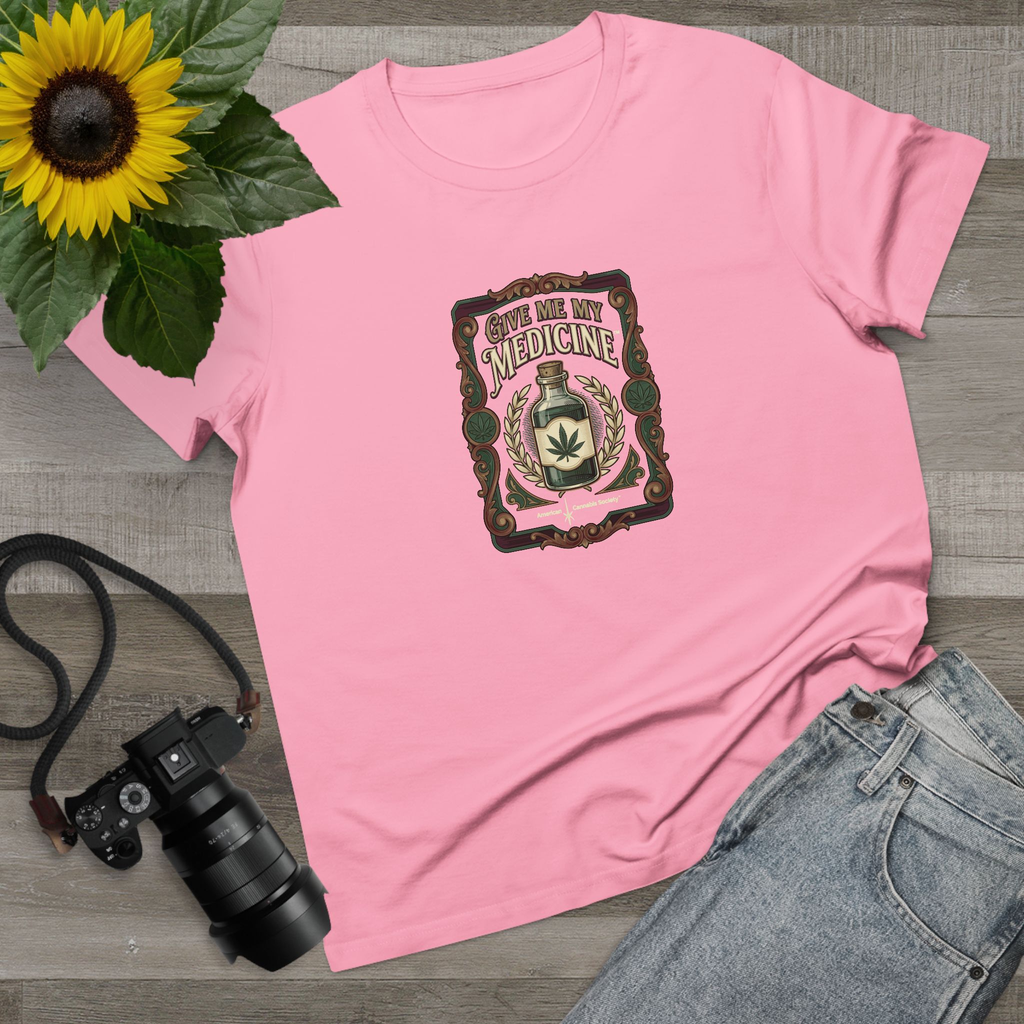 Give Me My Medicine™ Women's Maple Tee – Bubblegum, view 3