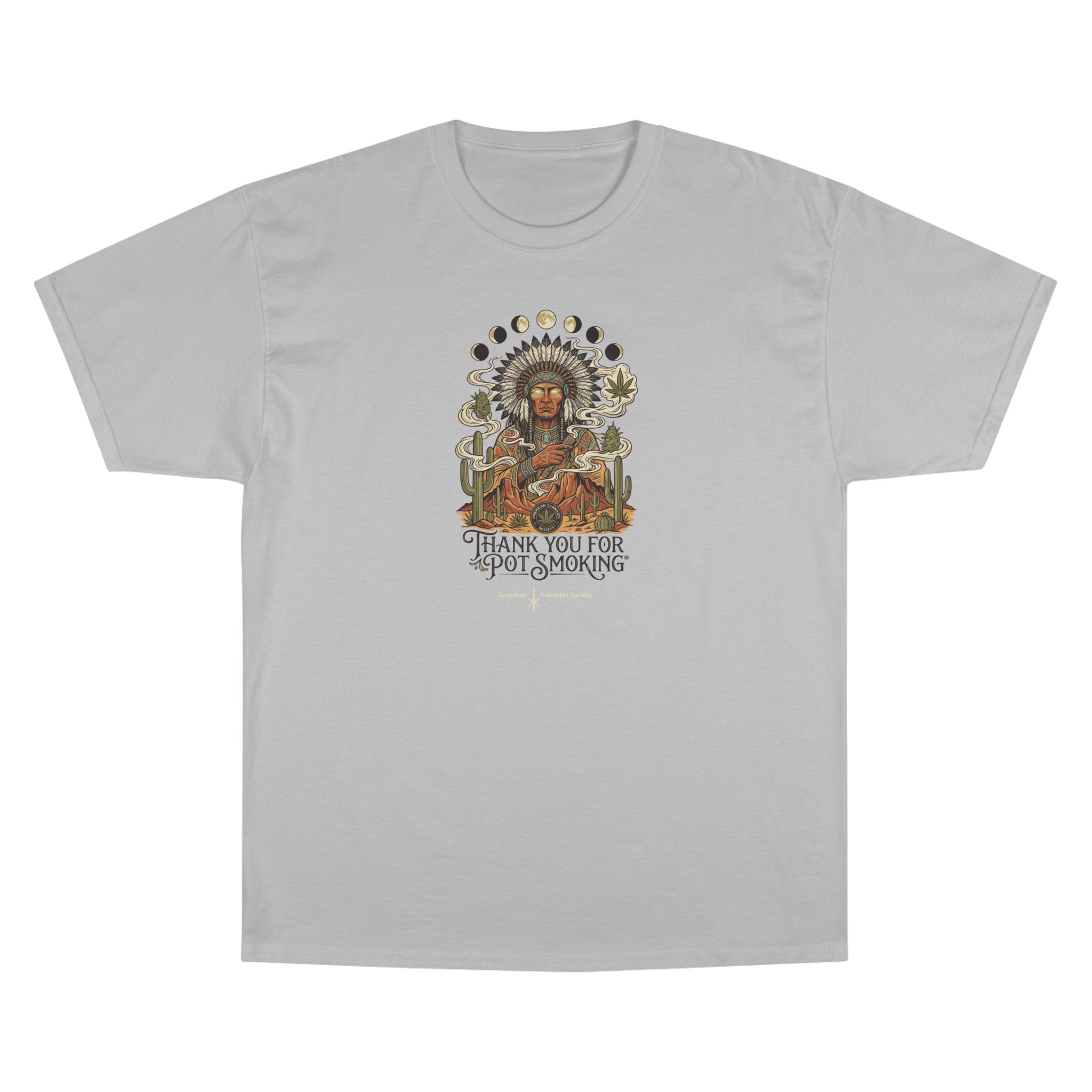 Thank You For Pot Smoking® Desert Chief Classic Heavyweight Tee – Light Steel