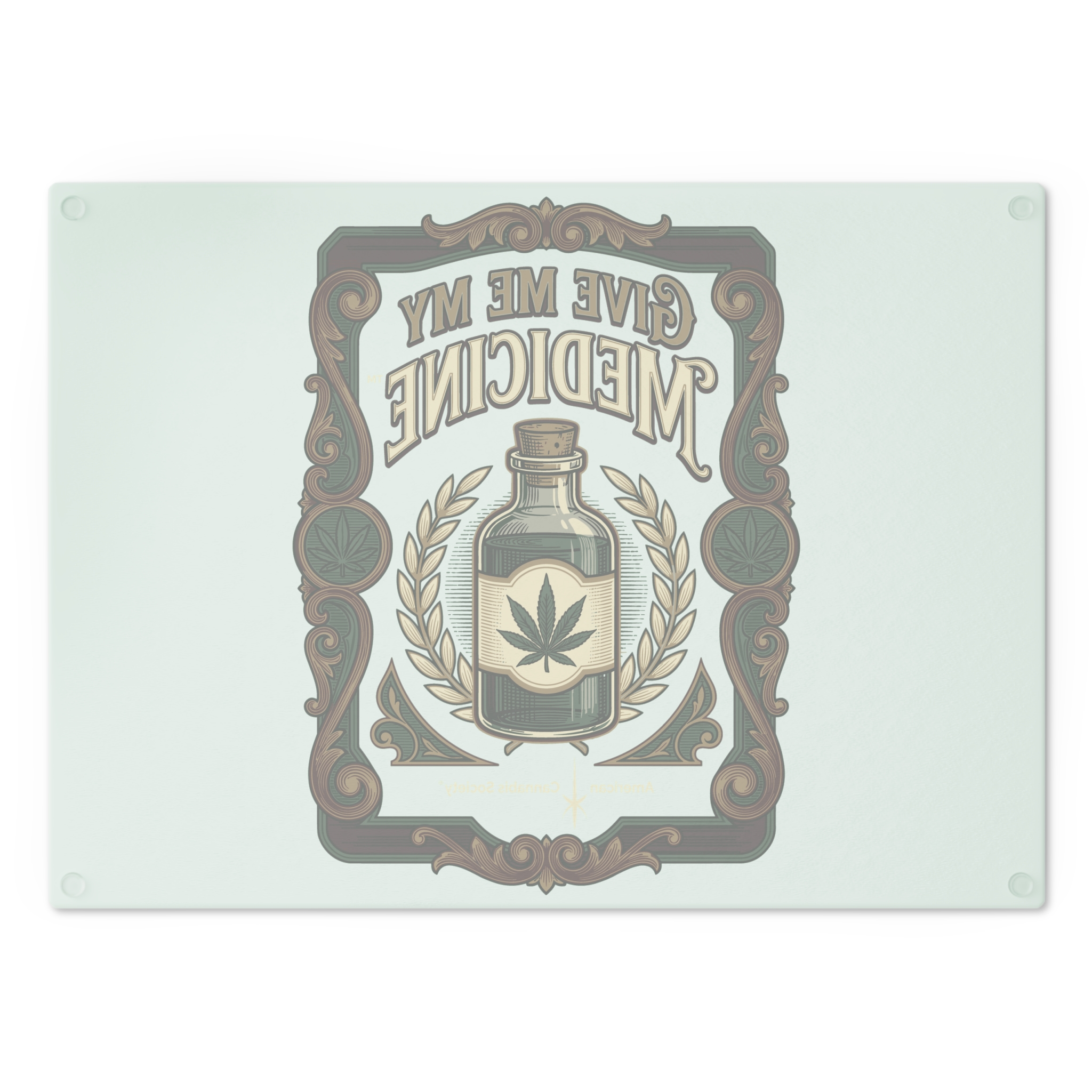 Give Me My Medicine™ Tempered Glass Cutting Board – Large – view 2