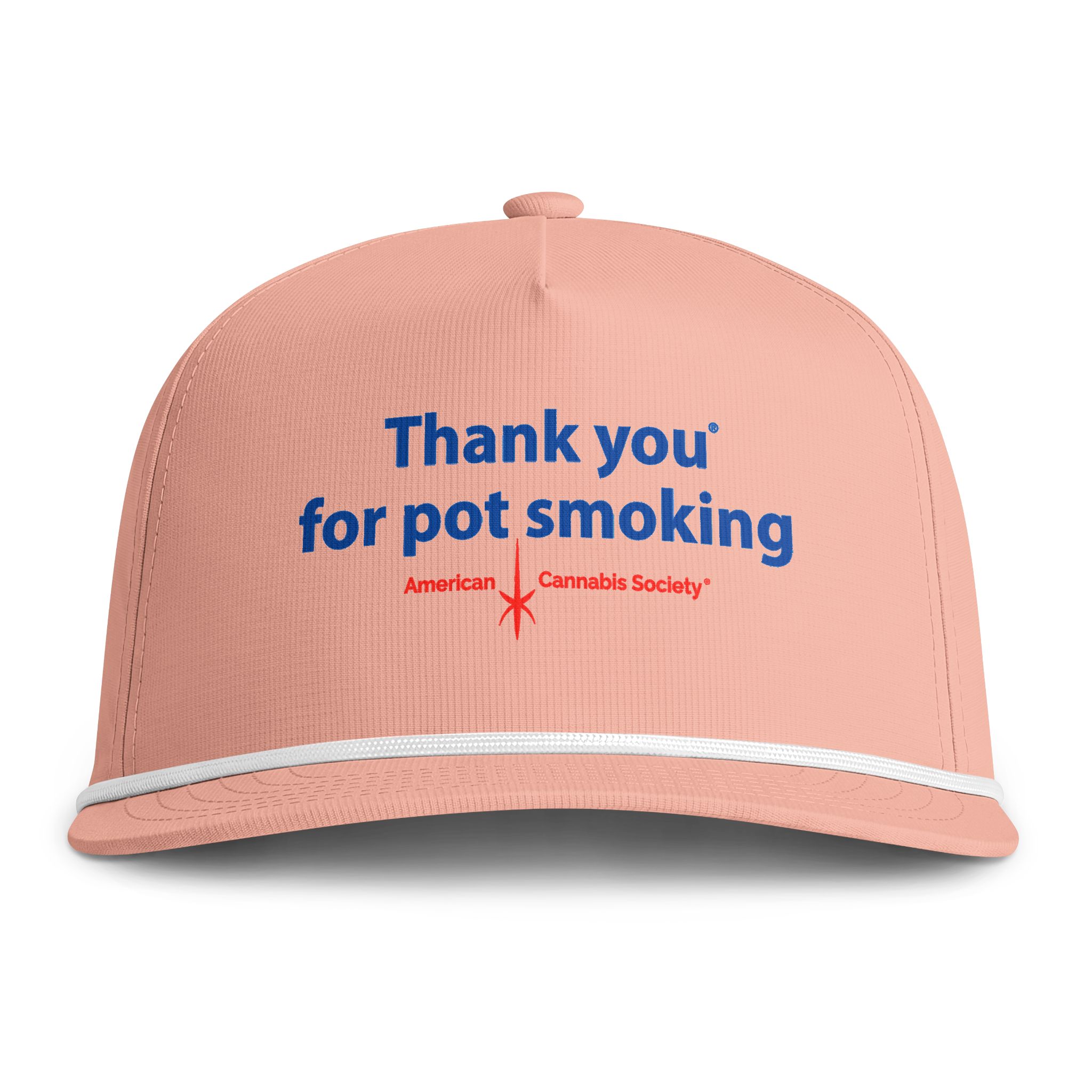Thank You For Pot Smoking® Sunwashed Rope Cap – Peachy