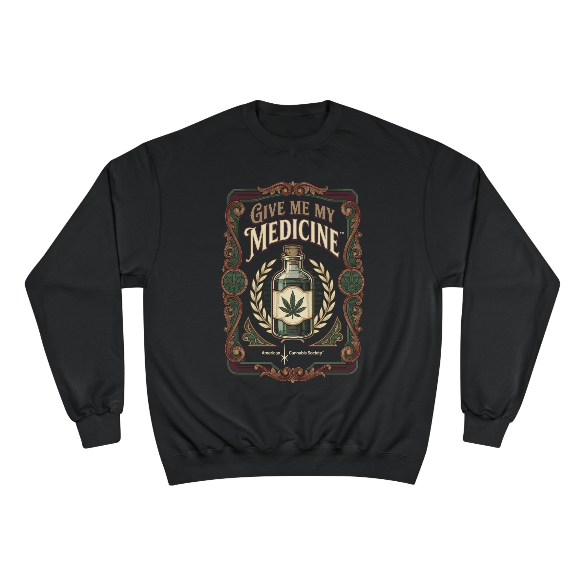 Give Me My Medicine™ Heavyweight Crewneck Sweatshirt – Black