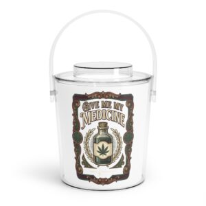 Give Me My Medicine™ Ice Bucket with Tongs – Clear