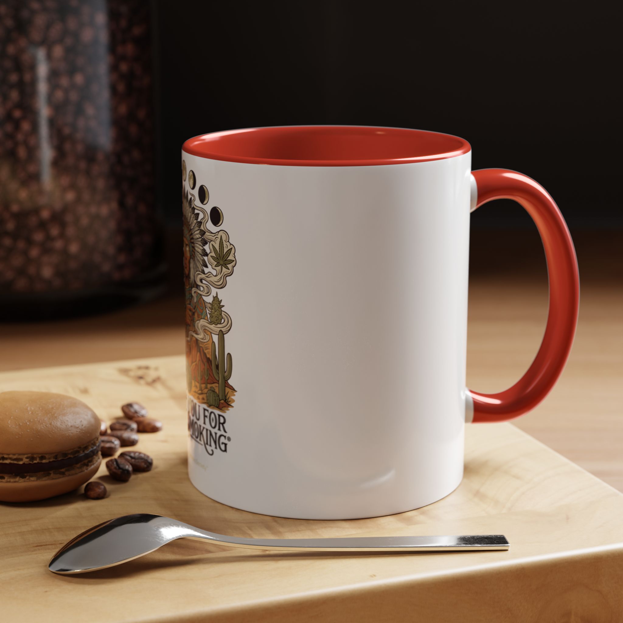 Thank You For Pot Smoking® Colored Interior Coffee Mug – Red – view 5