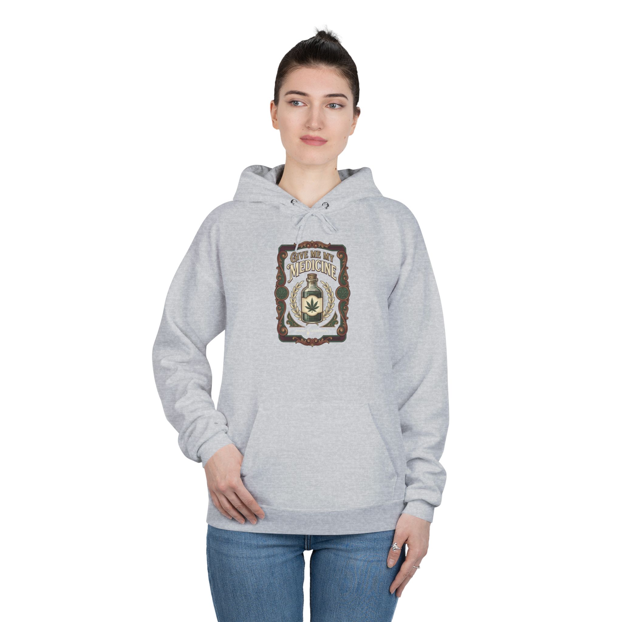 Give Me My Medicine™ Unisex Pullover Hoodie – Ash – view 3