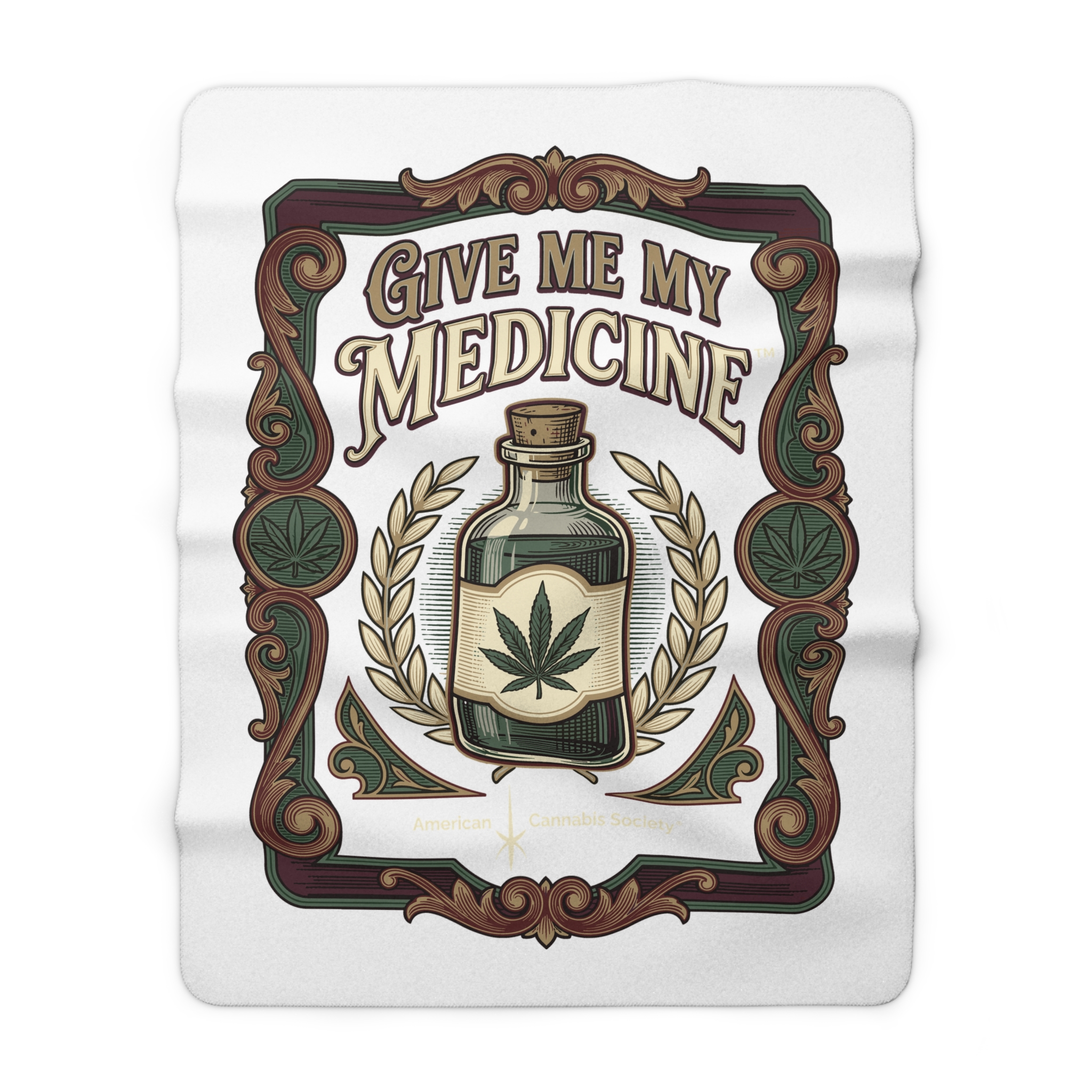 Give Me My Medicine™ Sherpa Fleece Blanket – 60" × 80"