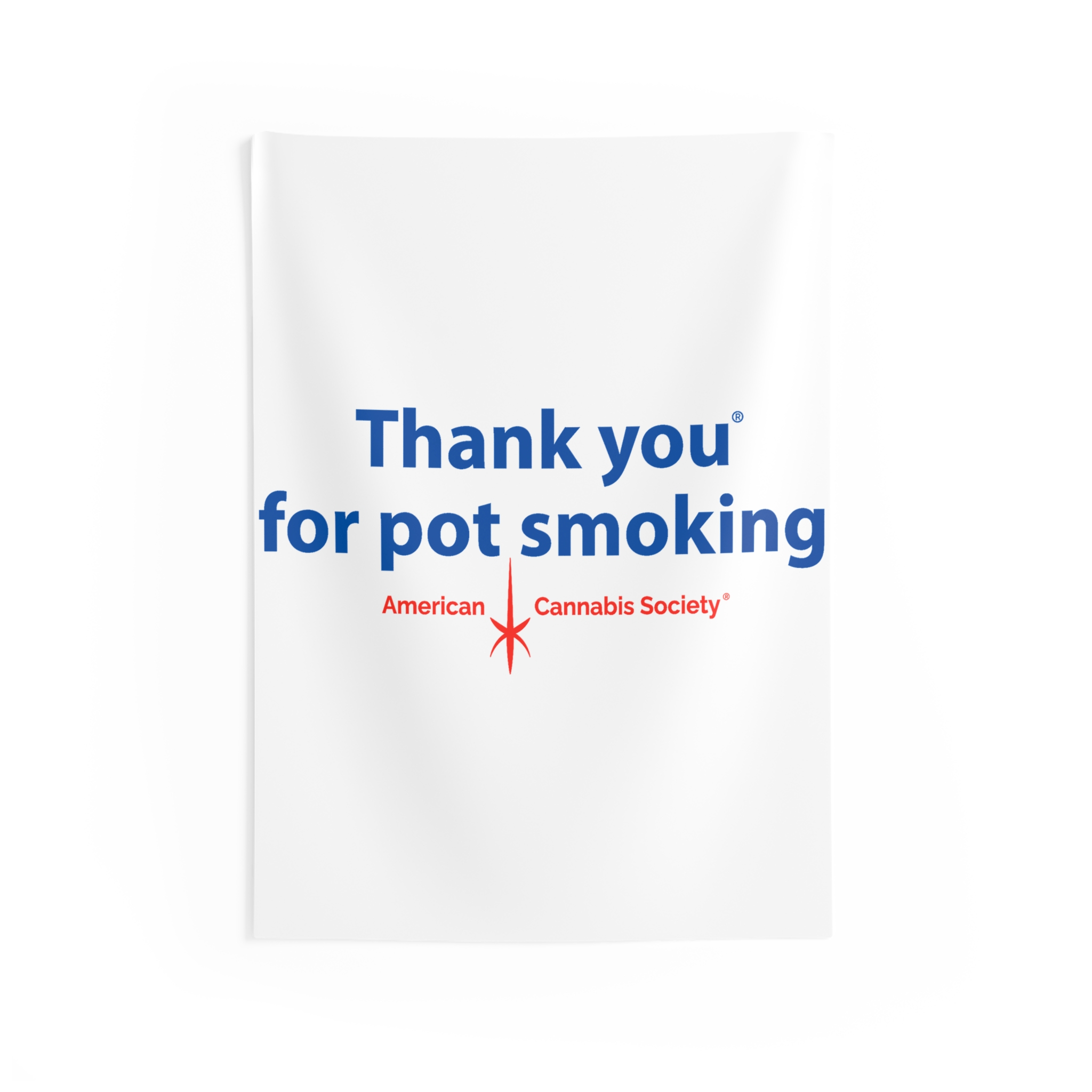 Thank You For Pot Smoking® Wall Tapestry — American Cannabis Society® Indoor Wall Hanging