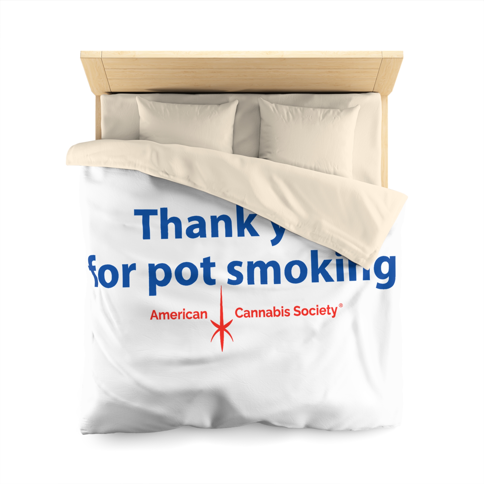 Thank You For Pot Smoking® Duvet Cover — American Cannabis Society® Microfiber Bedding - Image 5