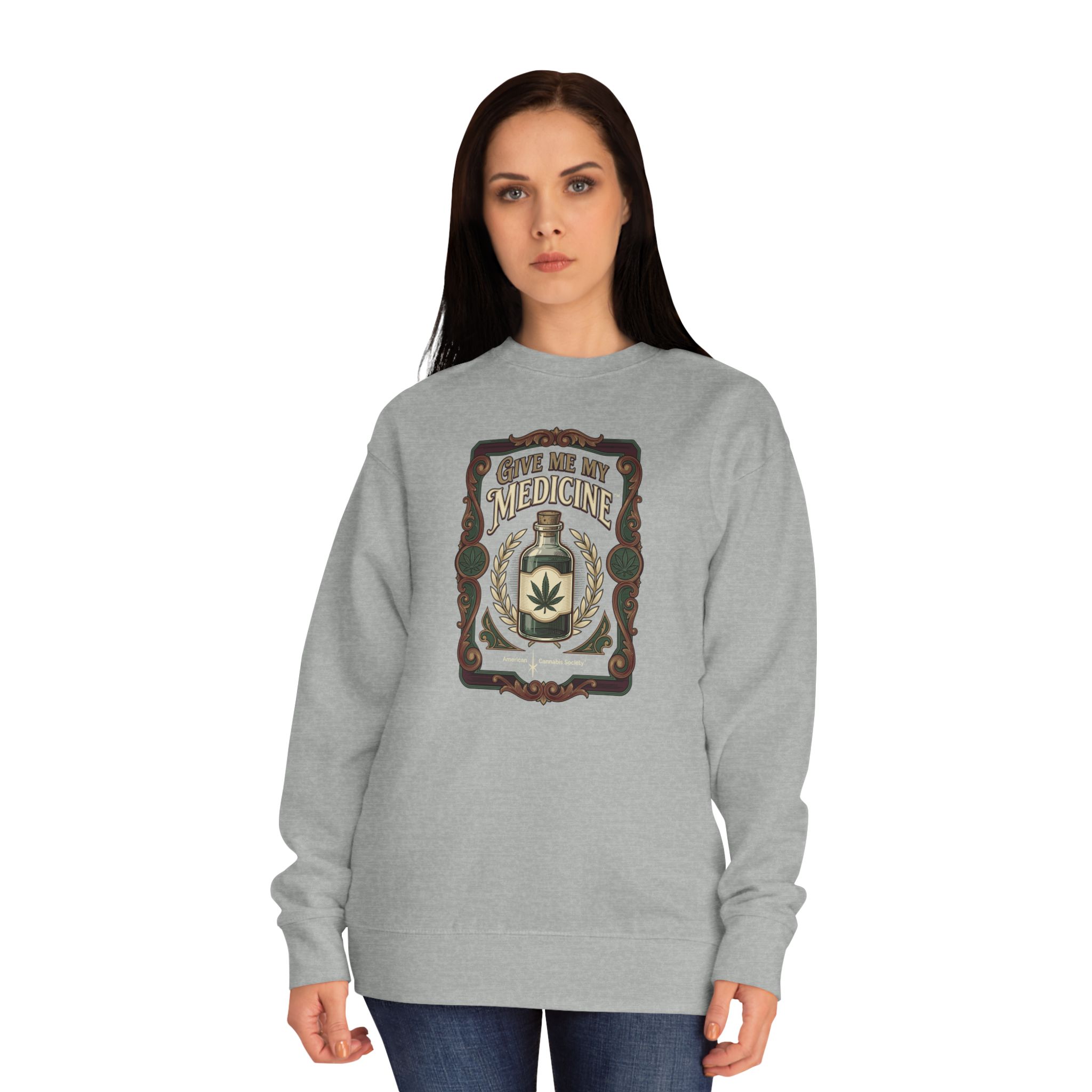 Give Me My Medicine™ Unisex Crew Sweatshirt – Carbon Grey – view 4