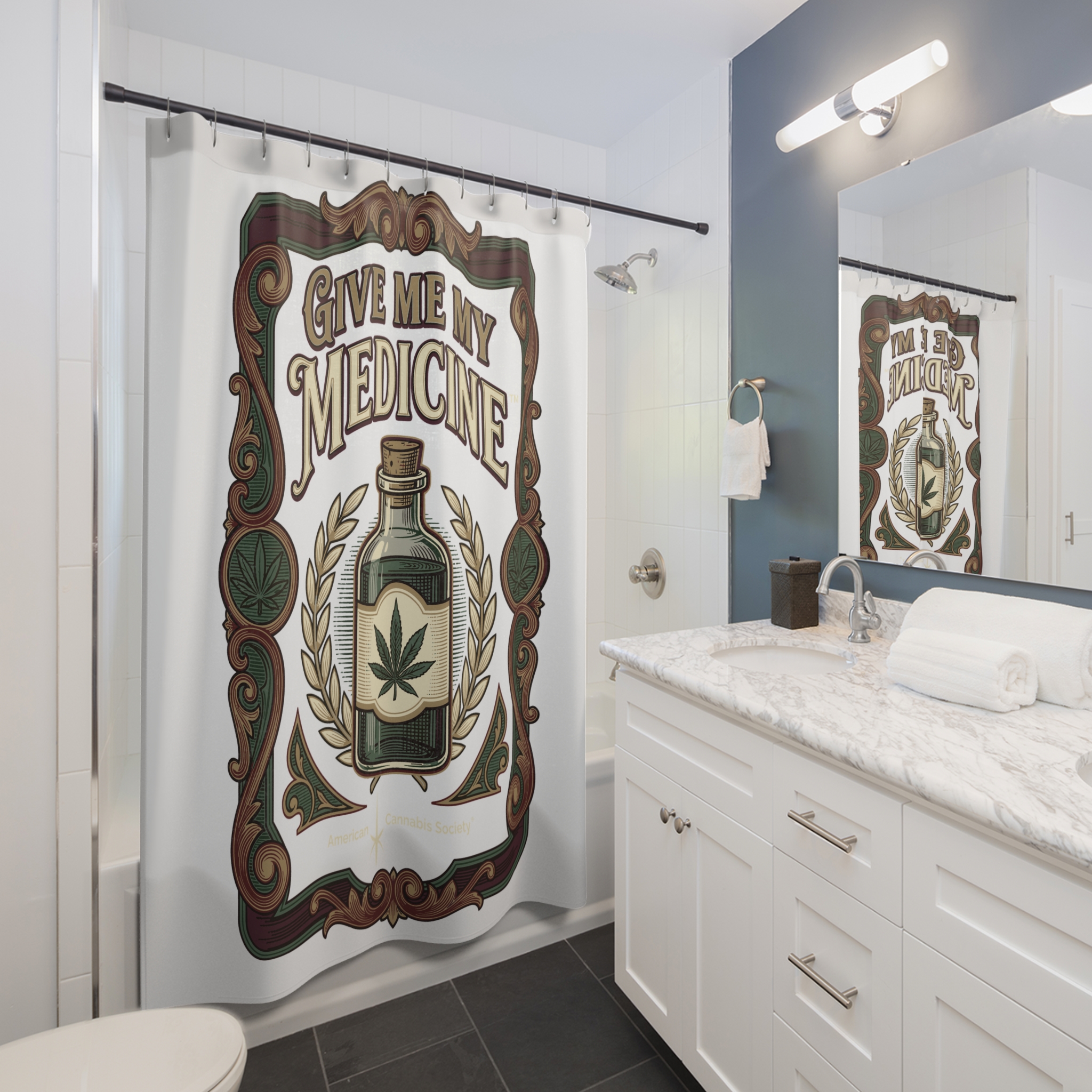 Give Me My Medicine™ Shower Curtain – 71" × 74" – view 3