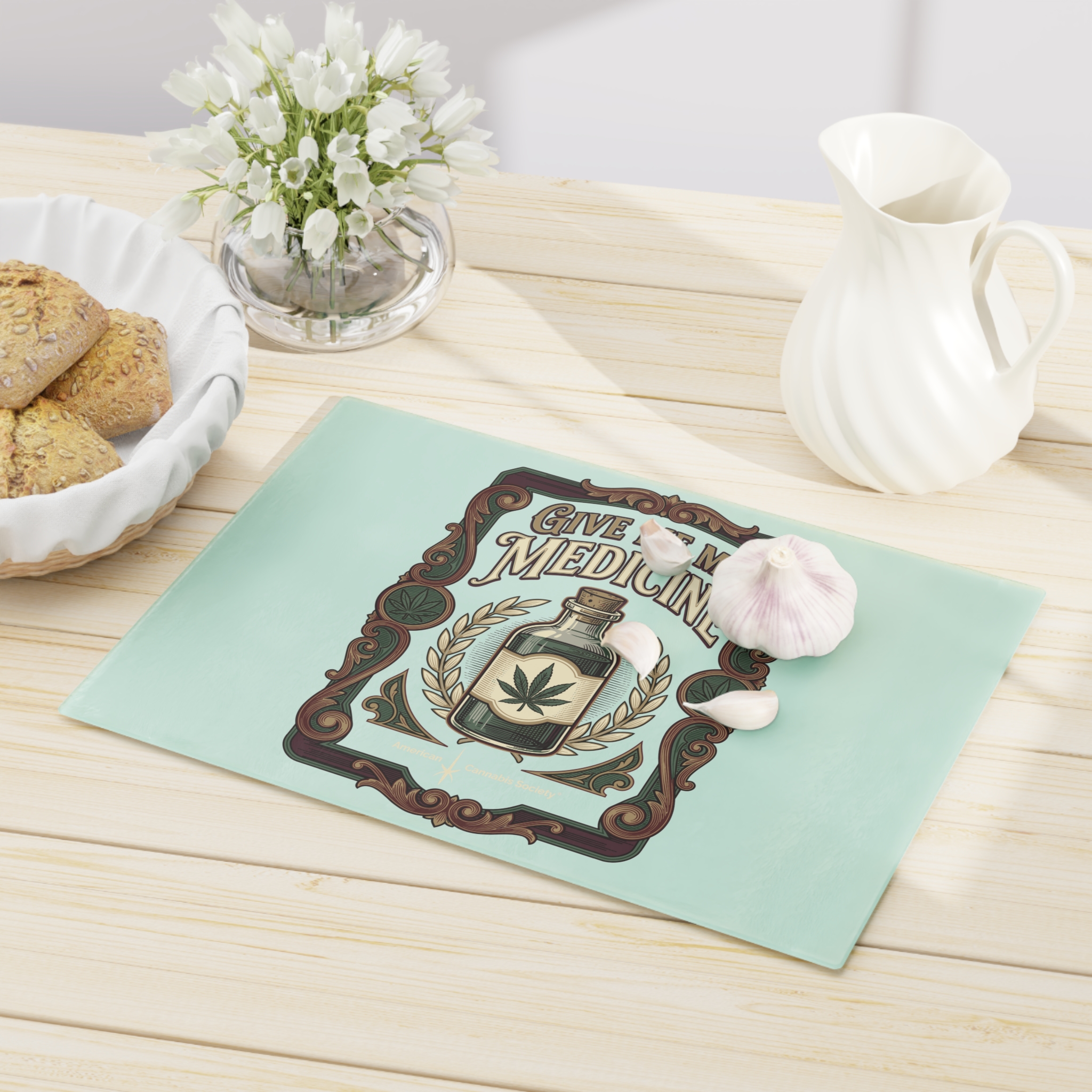 Give Me My Medicine™ Tempered Glass Cutting Board – Large – view 4