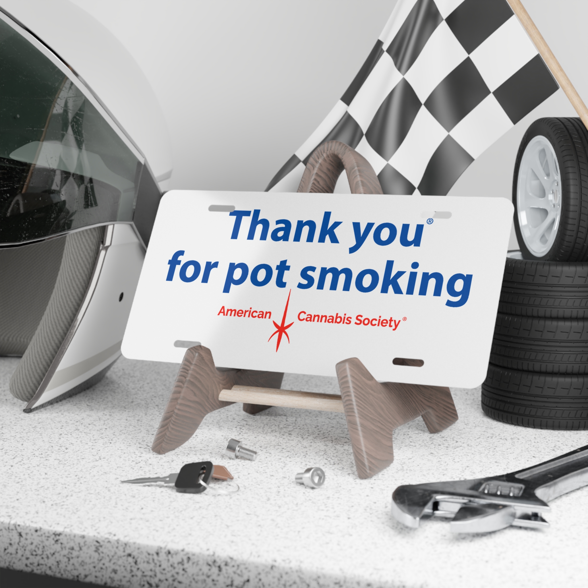 Thank You For Pot Smoking® Vanity Plate – view 3