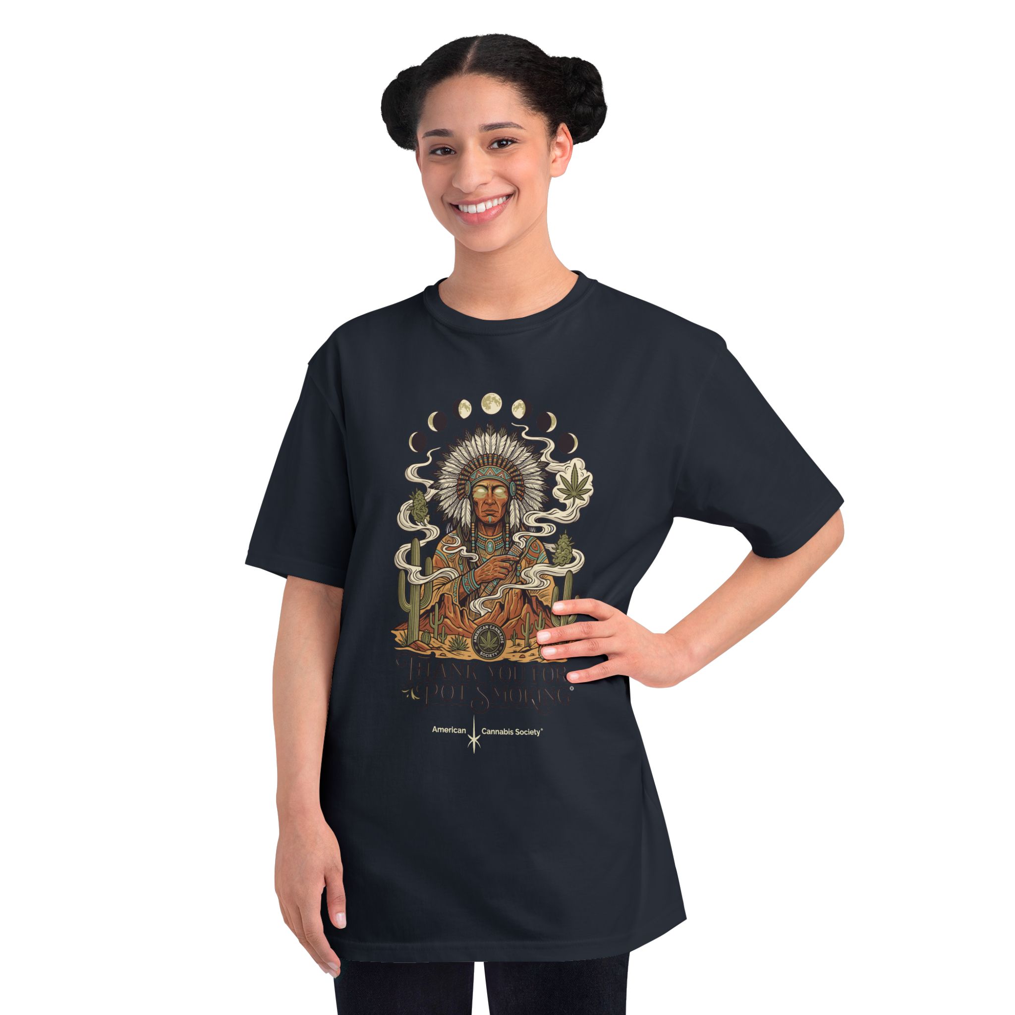 Thank You For Pot Smoking® Desert Chief Organic Unisex Classic Tee – Pacific – view 4
