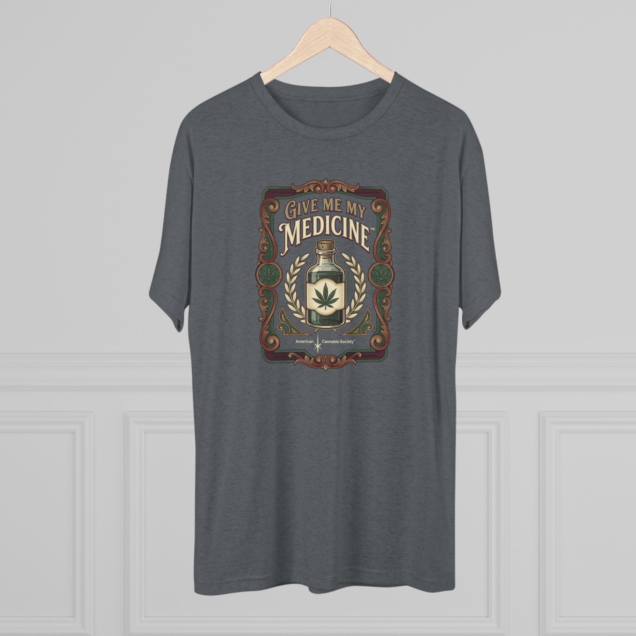 Give Me My Medicine™ Unisex Tri-Blend Crew Tee – Tri-Blend Premium Heather – view 4