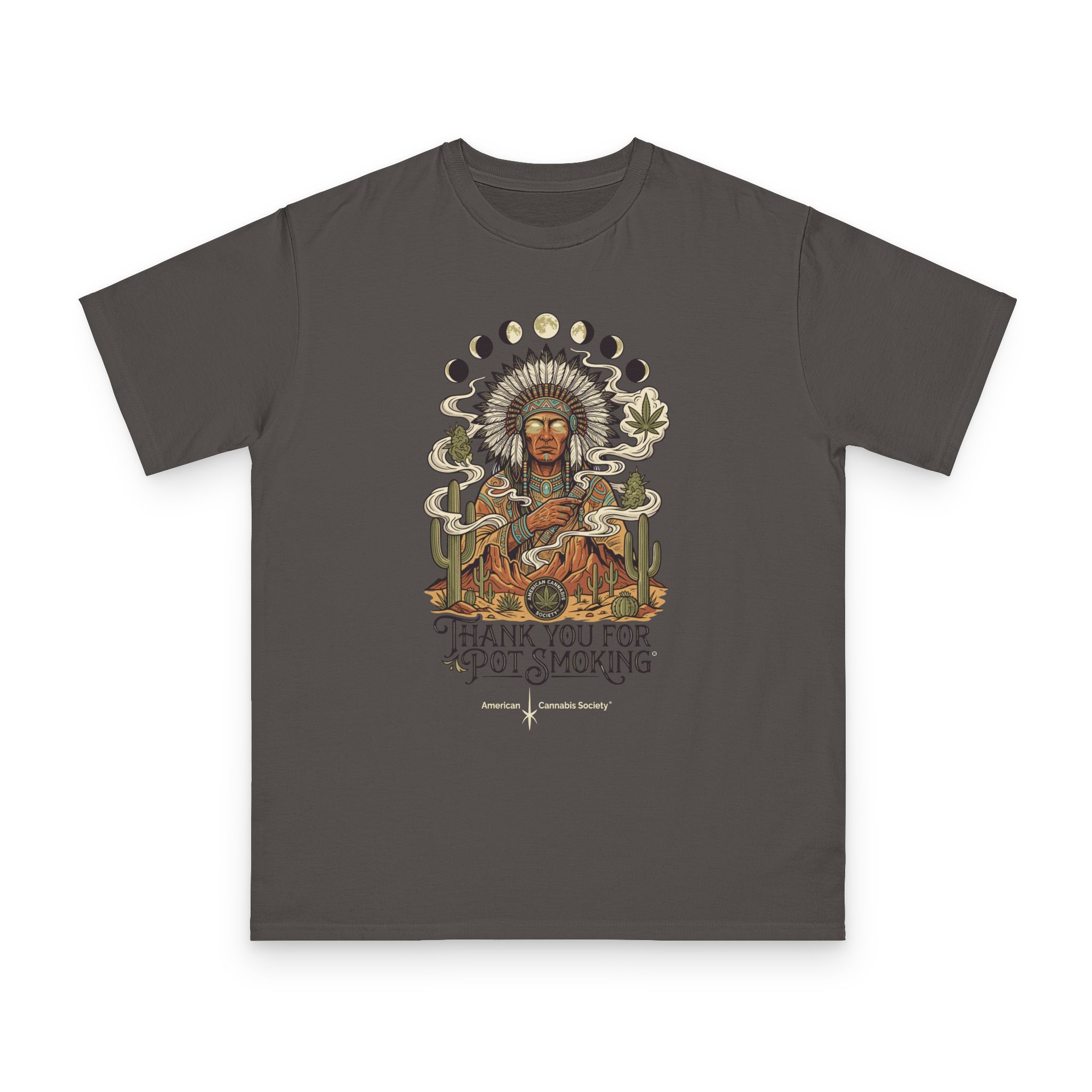 Thank You For Pot Smoking® Desert Chief Organic Unisex Classic Tee – Charcoal
