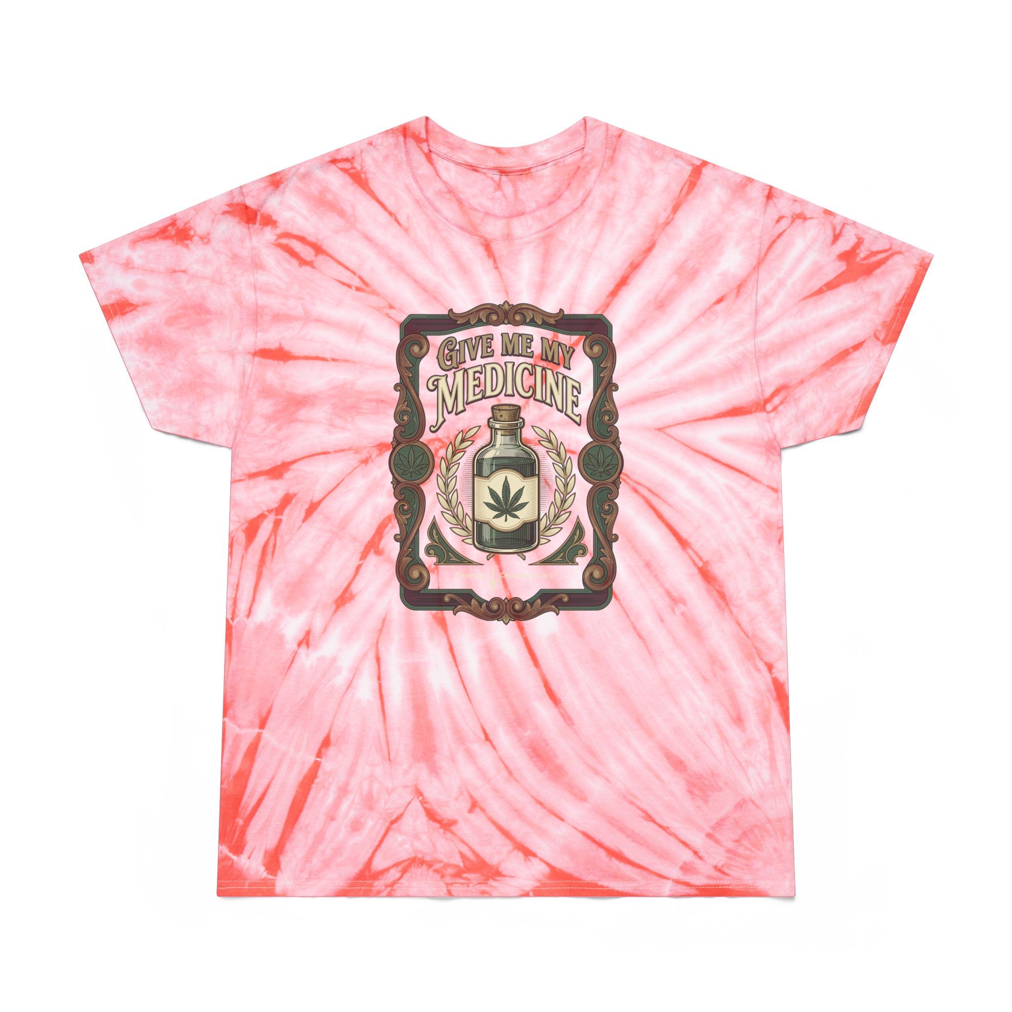 Give Me My Medicine™ Cyclone Tie-Dye Tee – Coral