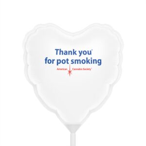 Thank You For Pot Smoking® Balloon – Heart, 6″, White