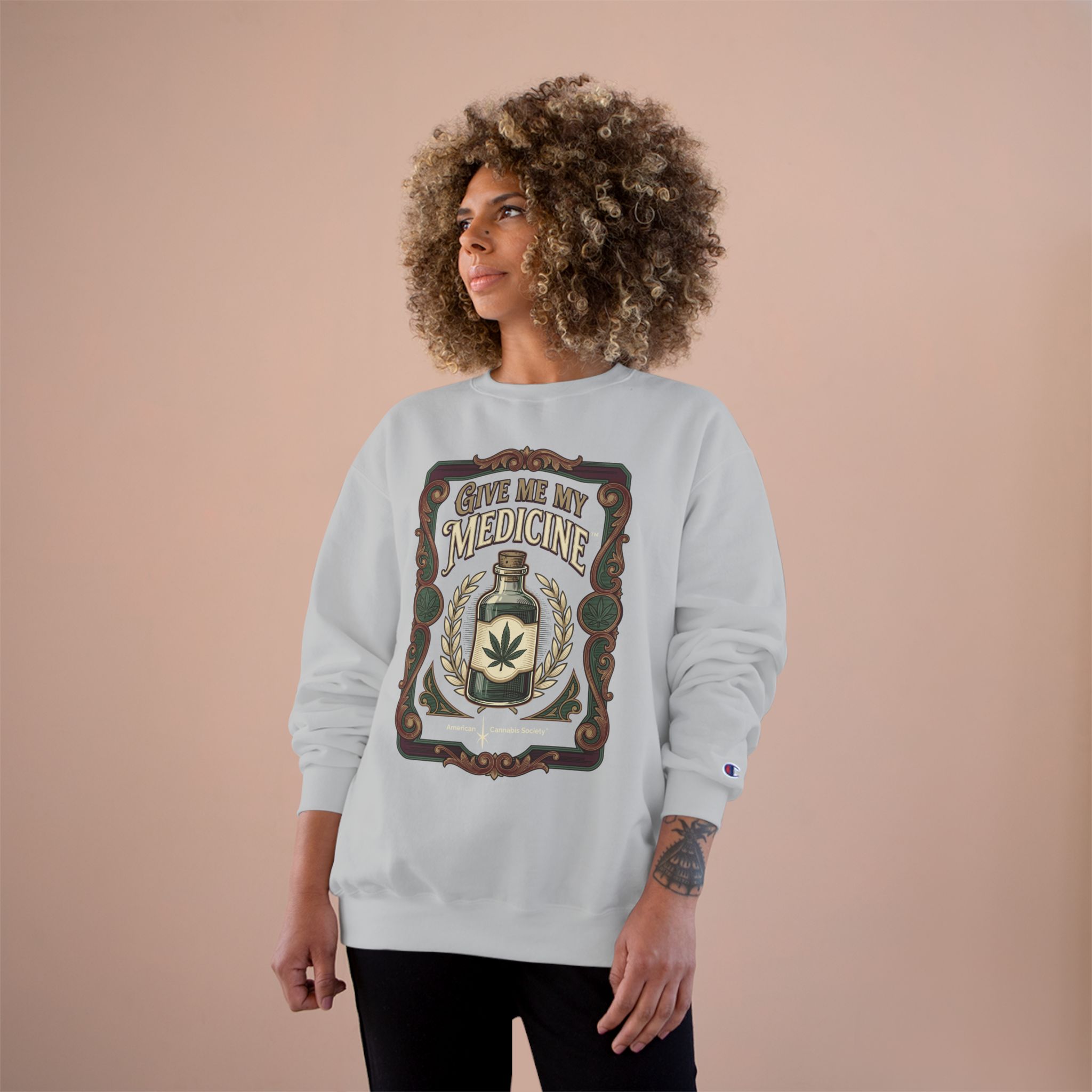 Give Me My Medicine™ Heavyweight Crewneck Sweatshirt – Light Steel, view 4