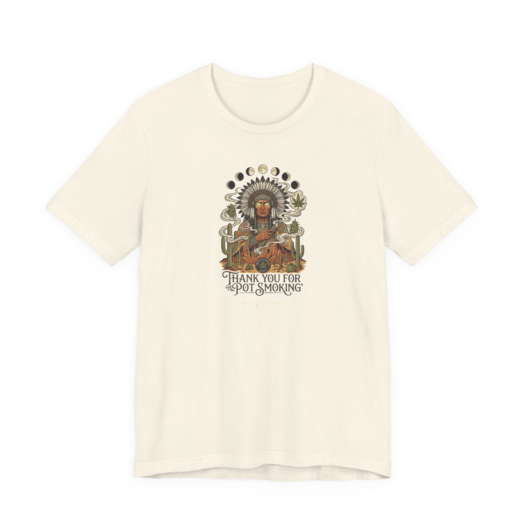 Thank You For Pot Smoking® Desert Chief Unisex Jersey Tee – Natural