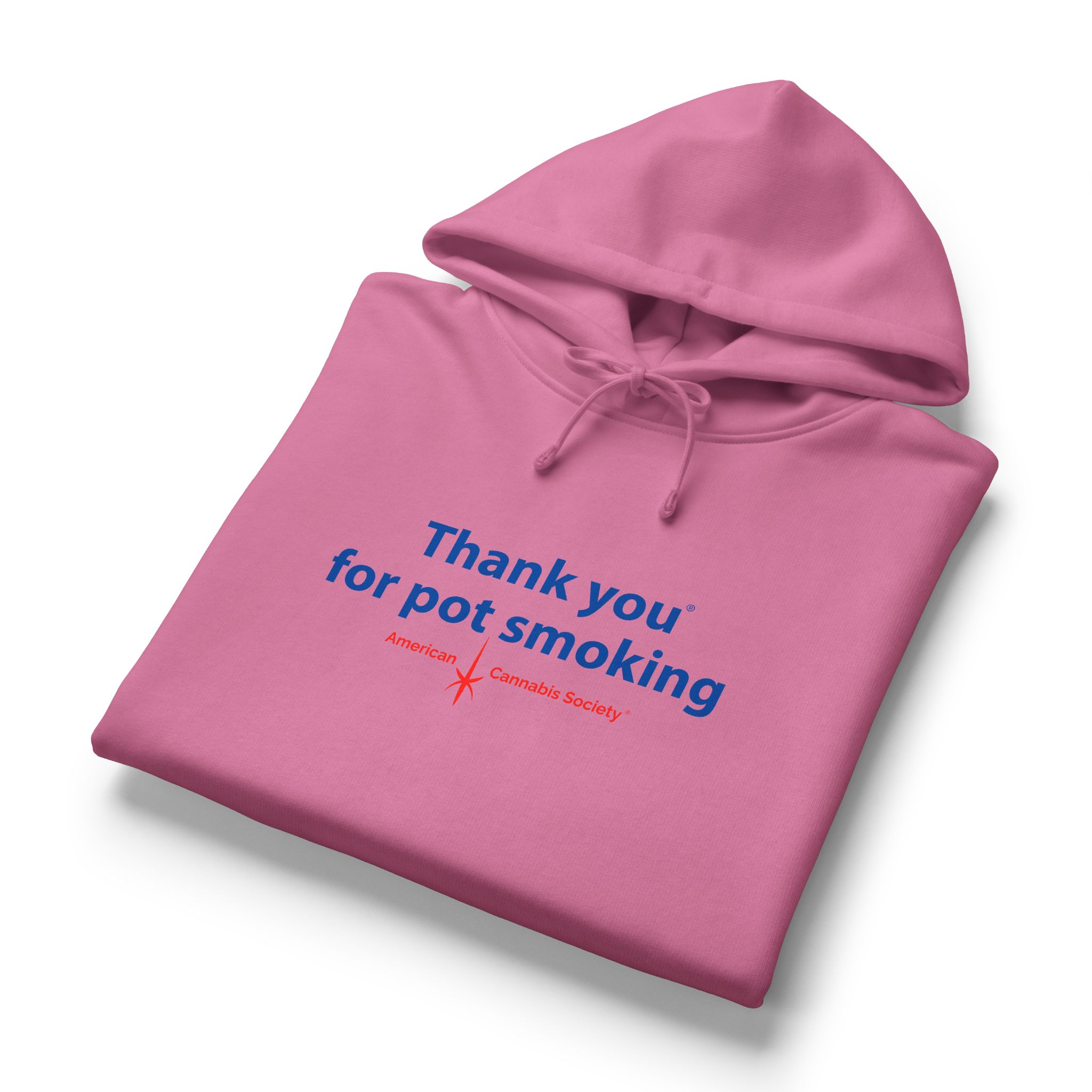 Thank You For Pot Smoking® Women's Mid-Weight Hoodie – Bubble Pink view 3